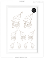 emmapünktchen ® - Kolorationsvorlage Snowy