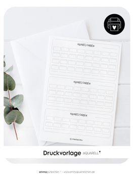 Aquarell Farbübersicht