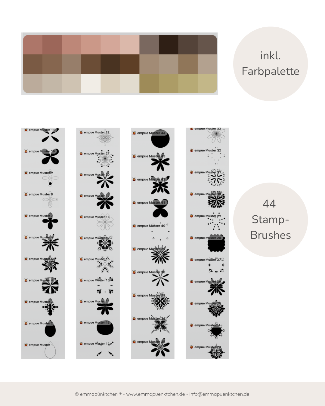 emmapünktchen ® - Procreate Tutorial Nahtlose Muster erstellen INKL. BRUSHES