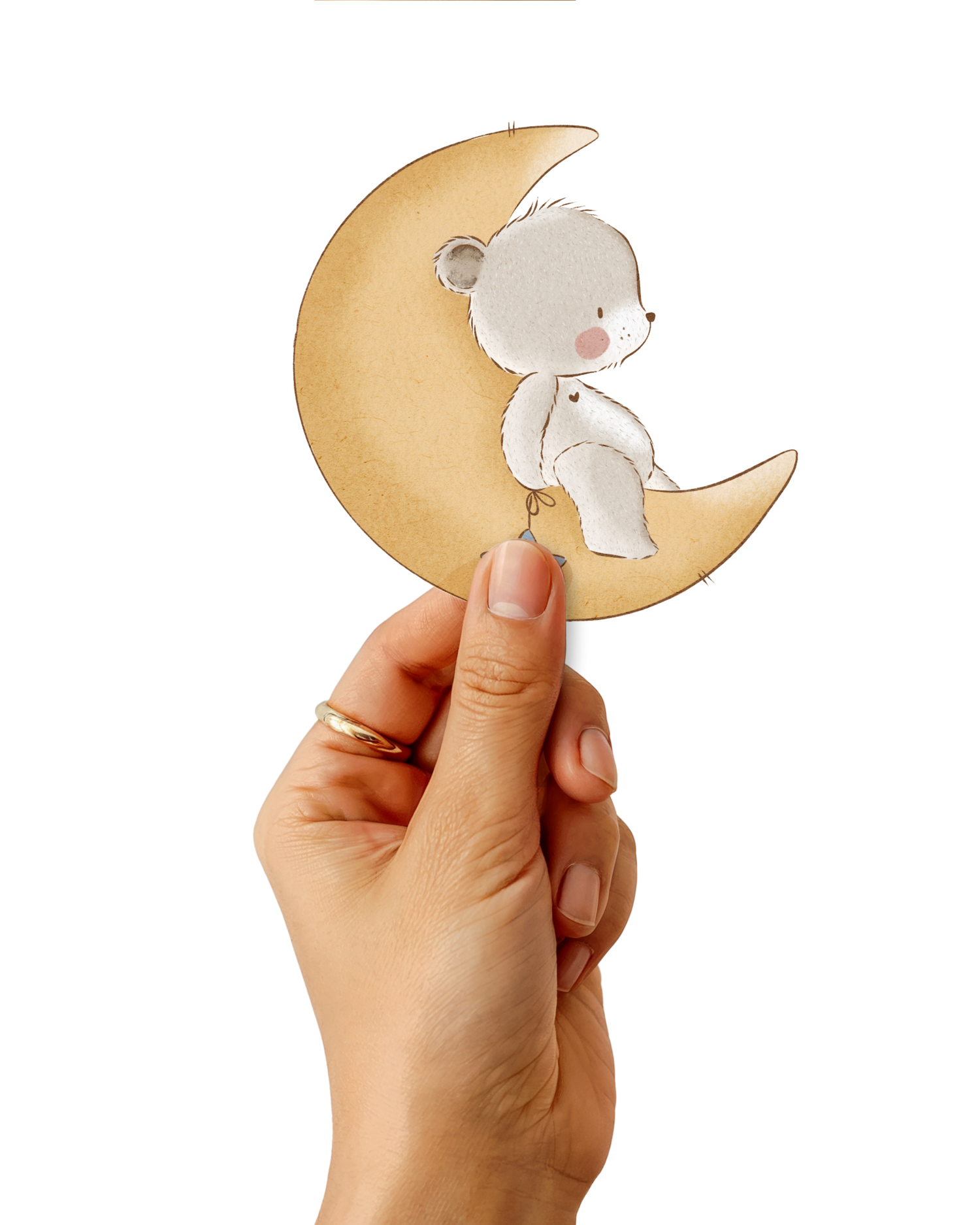 emmapünktchen ® - Fensterbild / Spiegelbild Gute Nacht Mond