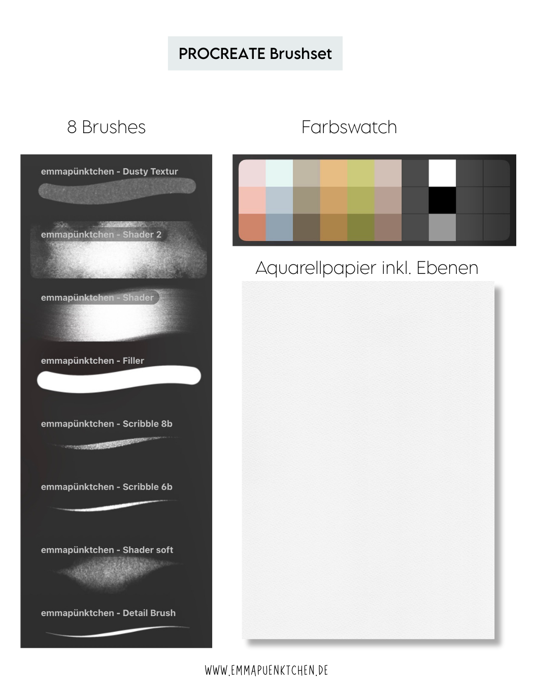 emmapünktchen ® - Procreate Brushset HAPPY DRAWING