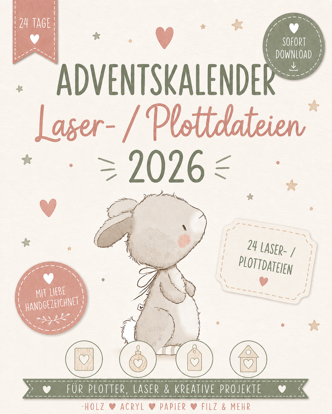 emmapünktchen ® - Adventskalender 2026 Laser-/ Plottdateien