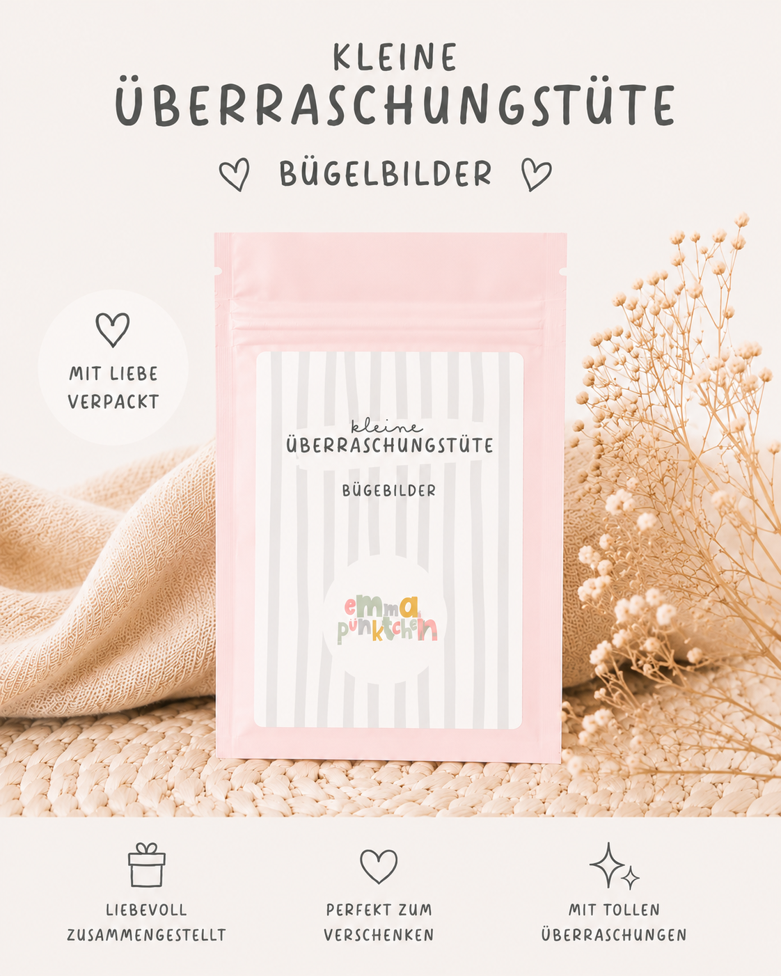 emmapünktchen ® - Überraschungstüte Bügelbild