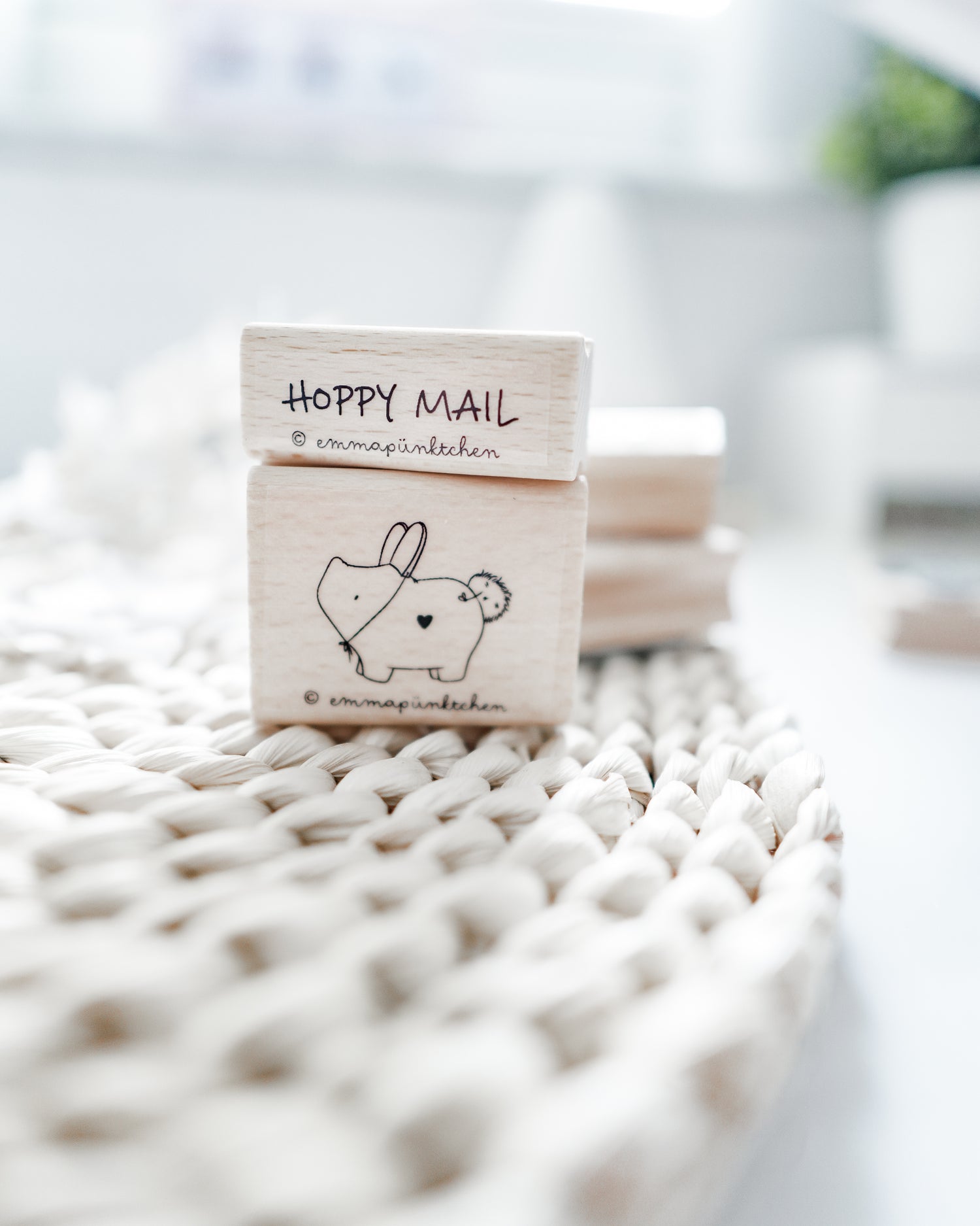 emmapünktchen ® - Holzstempel HOPPY MAIL