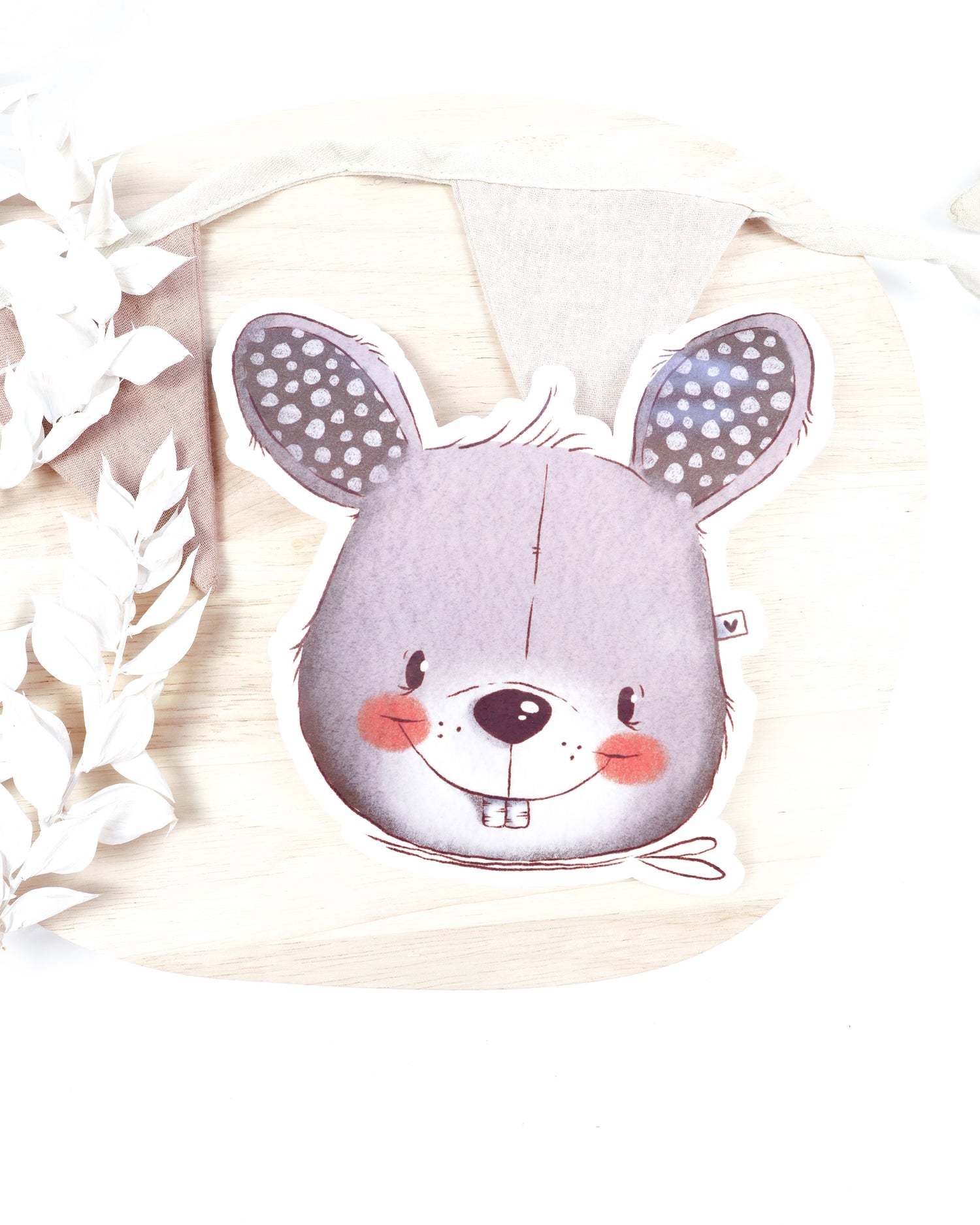 emmapünktchen ® - Fensterbild / Spiegelbild Kleiner Hase klein