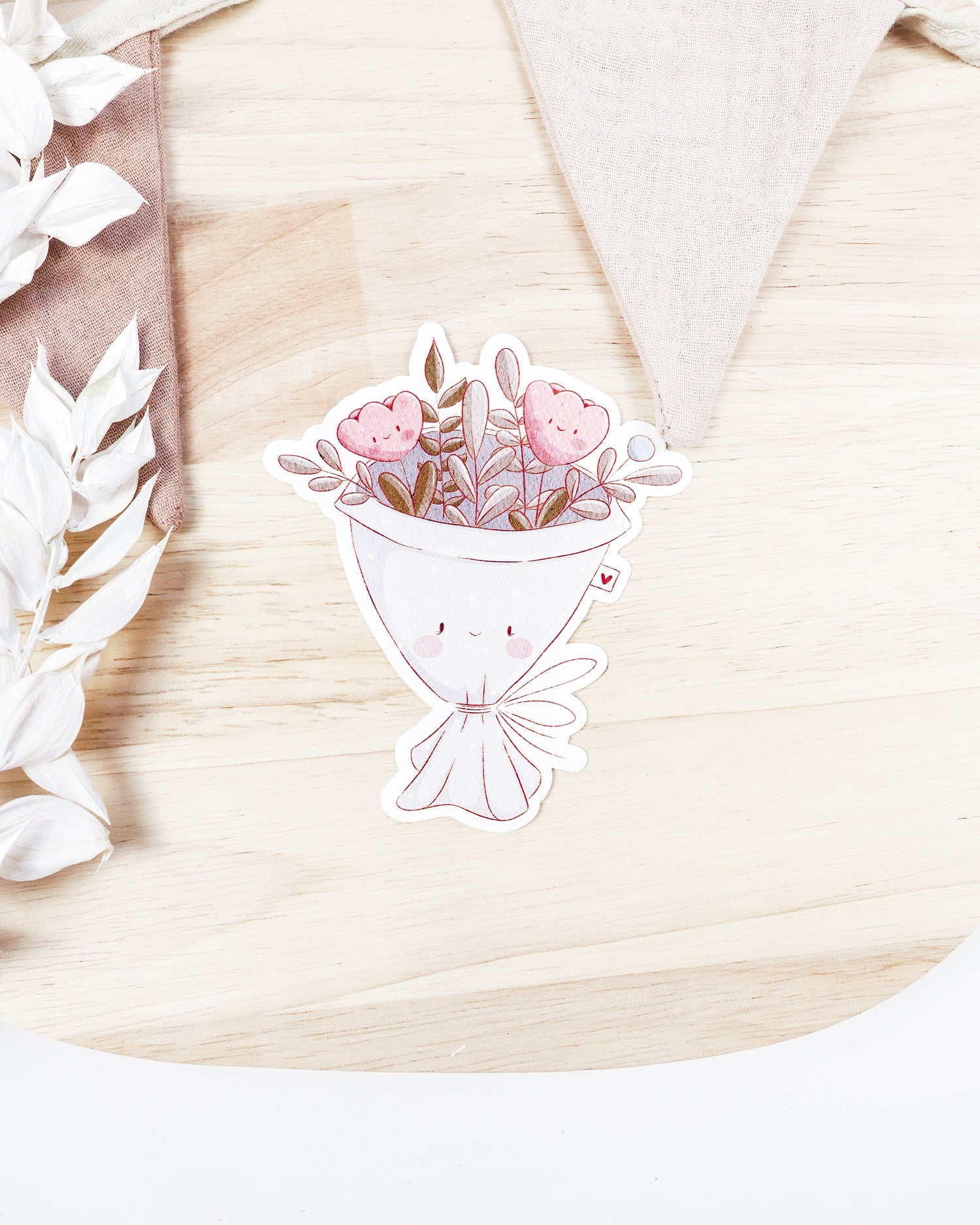 emmapünktchen ®  - Sticker Weiss Blümchen