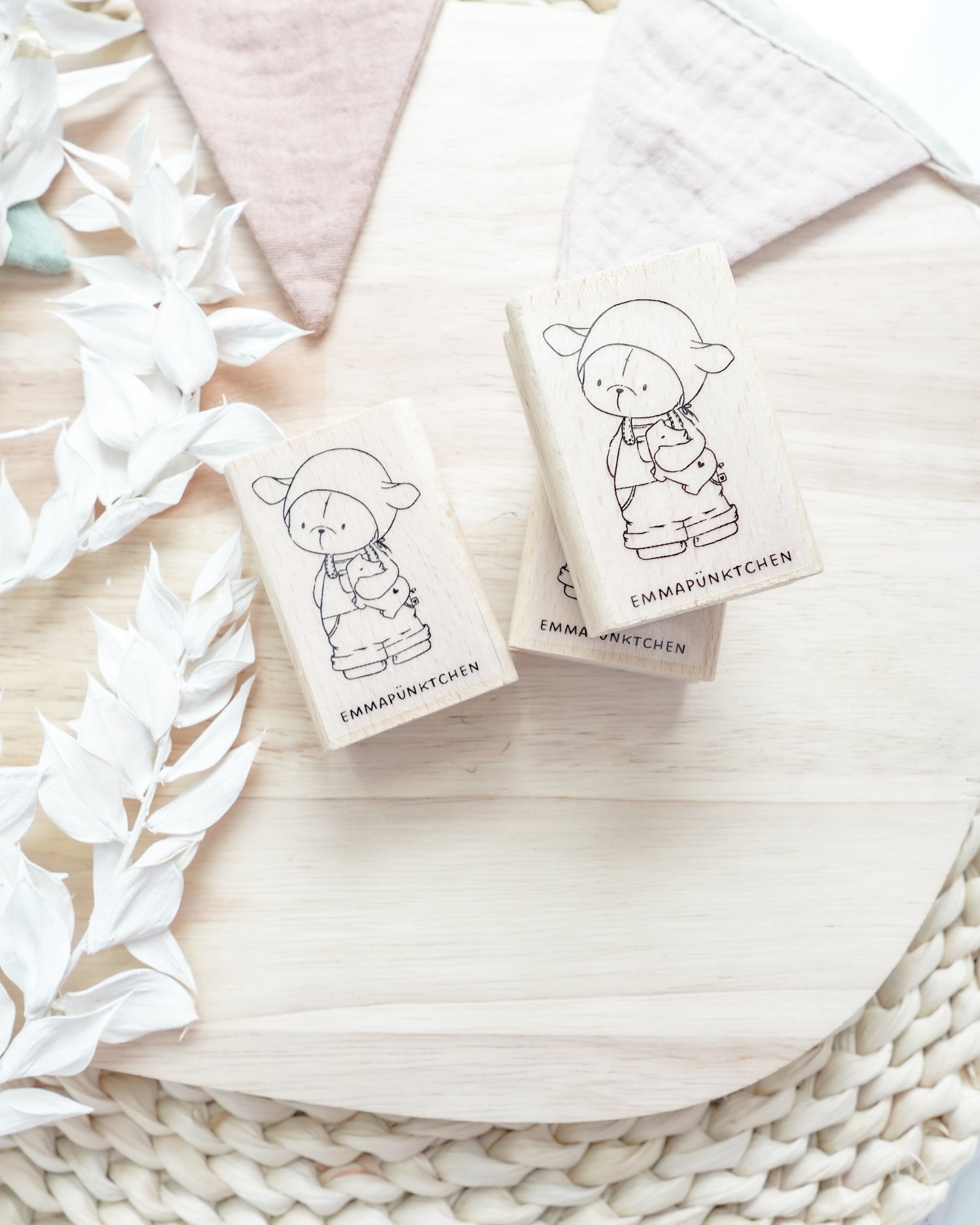emmapünktchen ® - Holzstempel Schweinebär