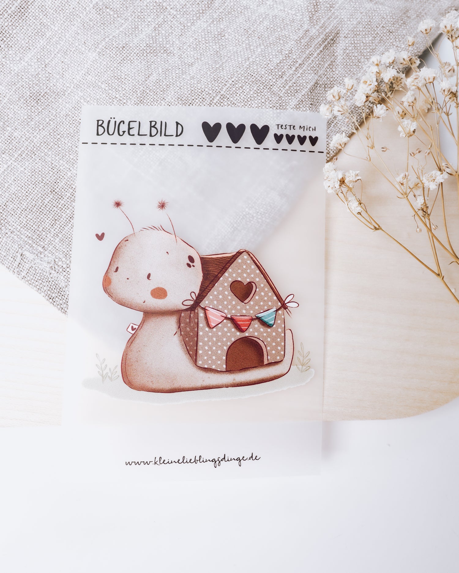 emmapünktchen ® Bügelbild randlos Schneckenpost