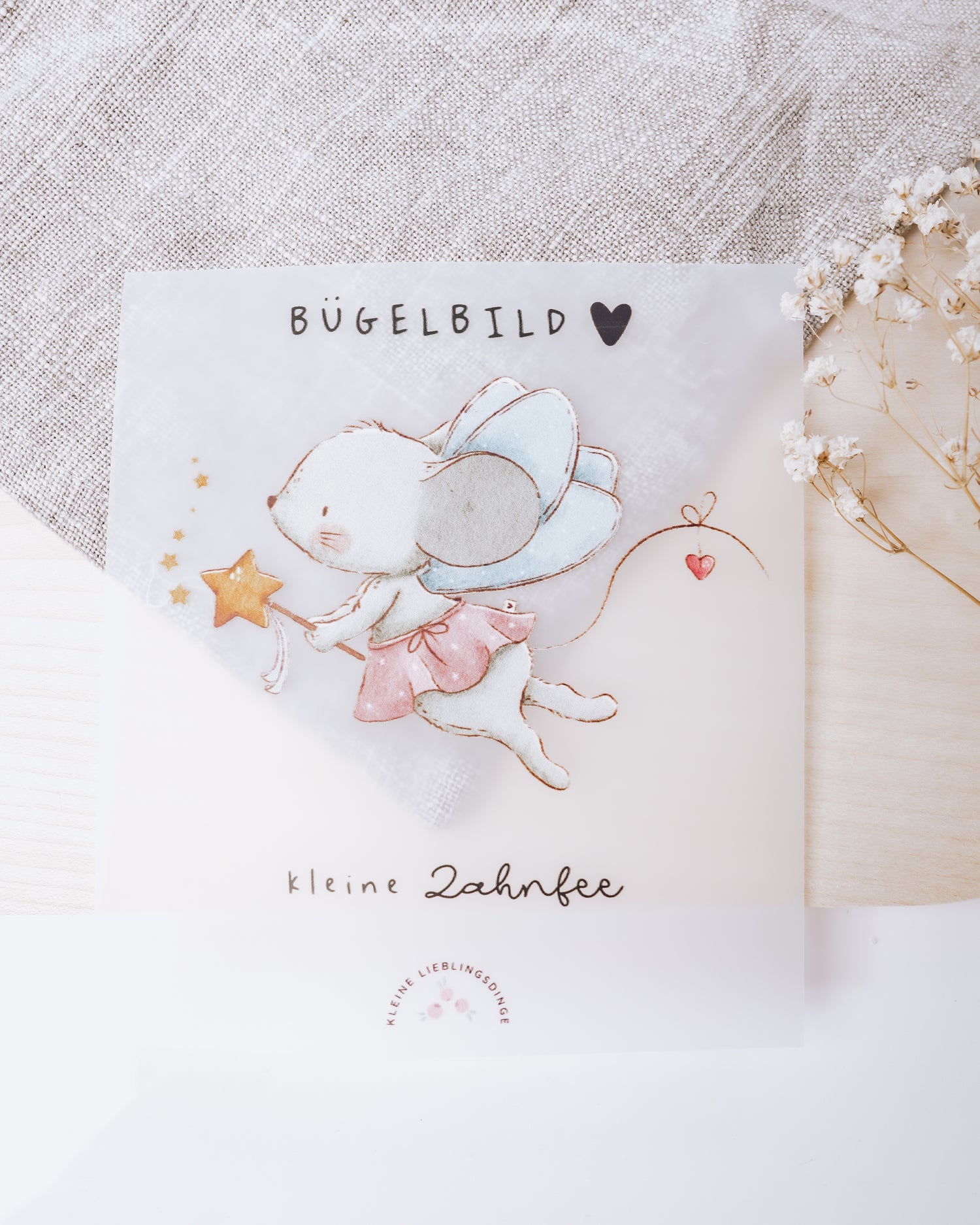 emmapünktchen ® Bügelbild randlos kleine Zahnfee
