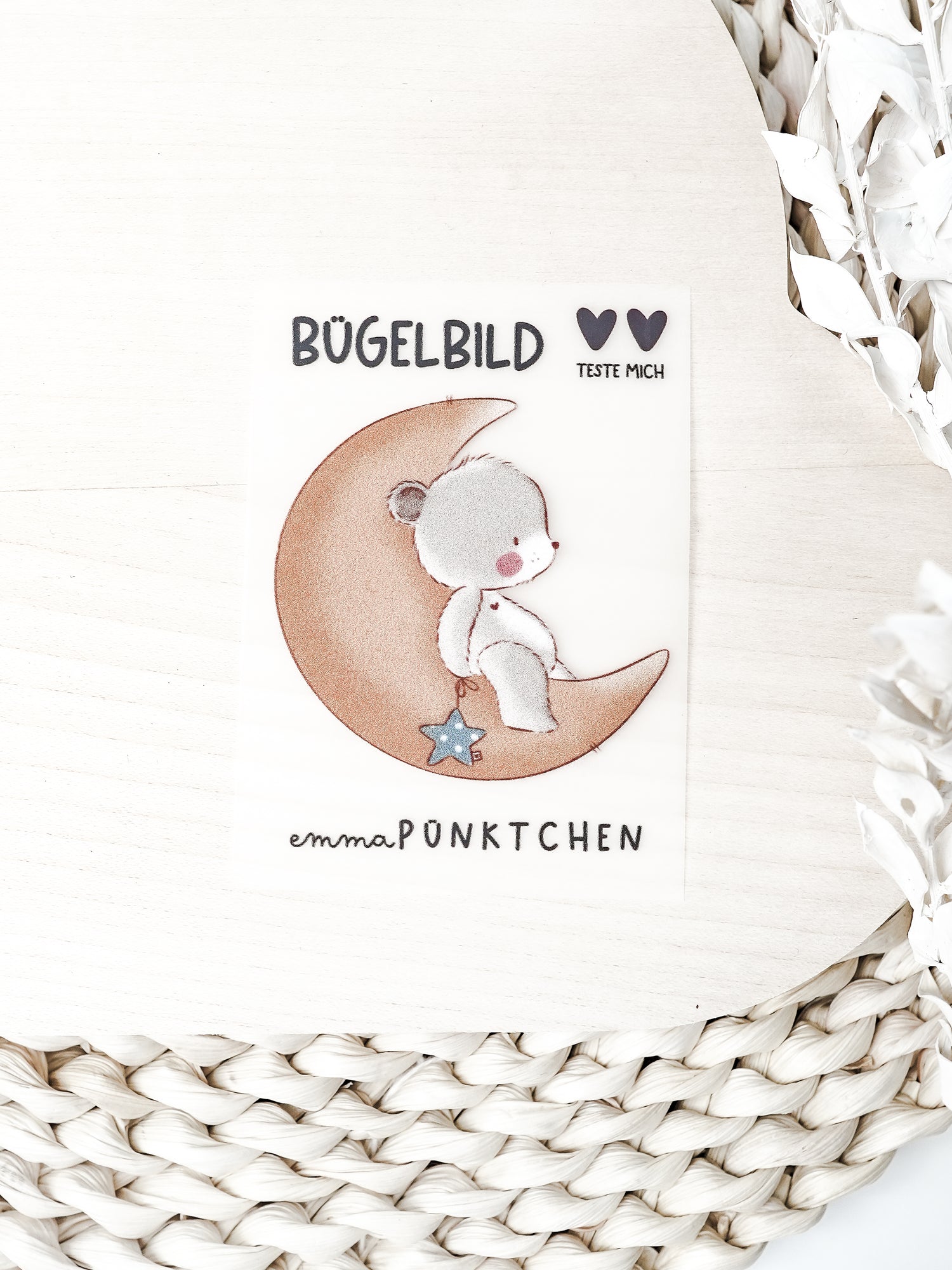 emmapünktchen ® Bügelbild randlos Traumbärchen