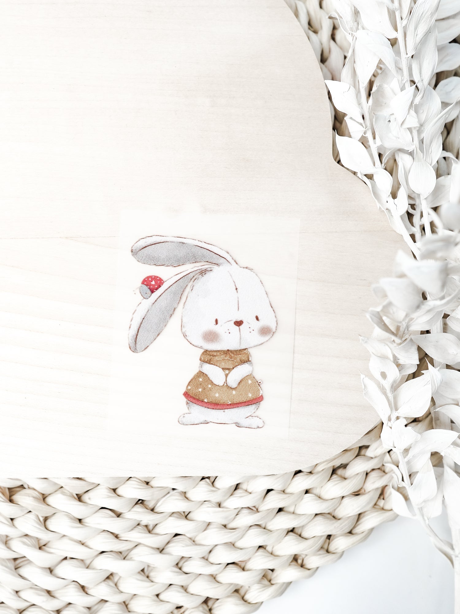 emmapünktchen ® Bügelbild randlos mini Hase Mädchen