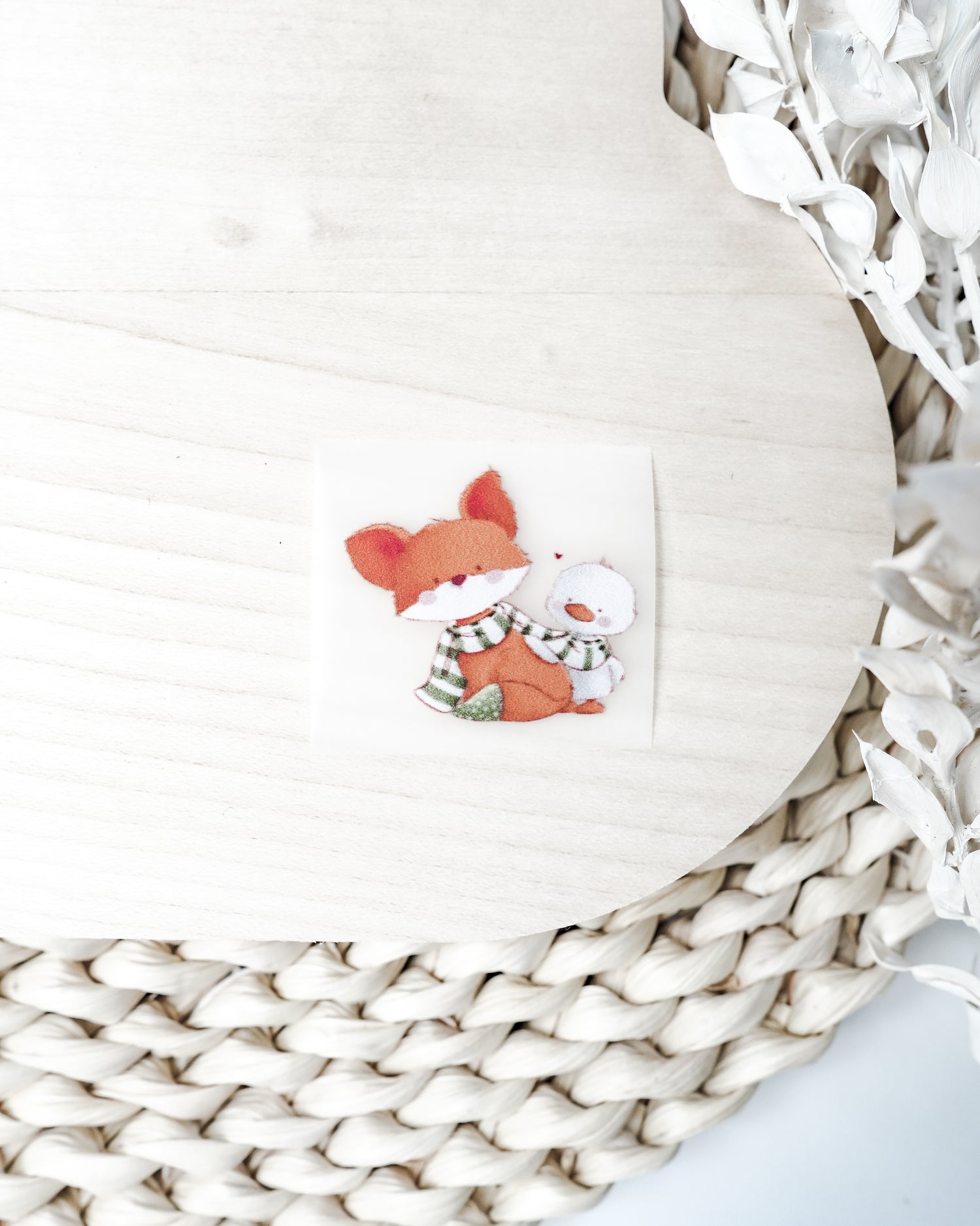 emmapünktchen ® Bügelbild randlos mini Füchsen mit Gans