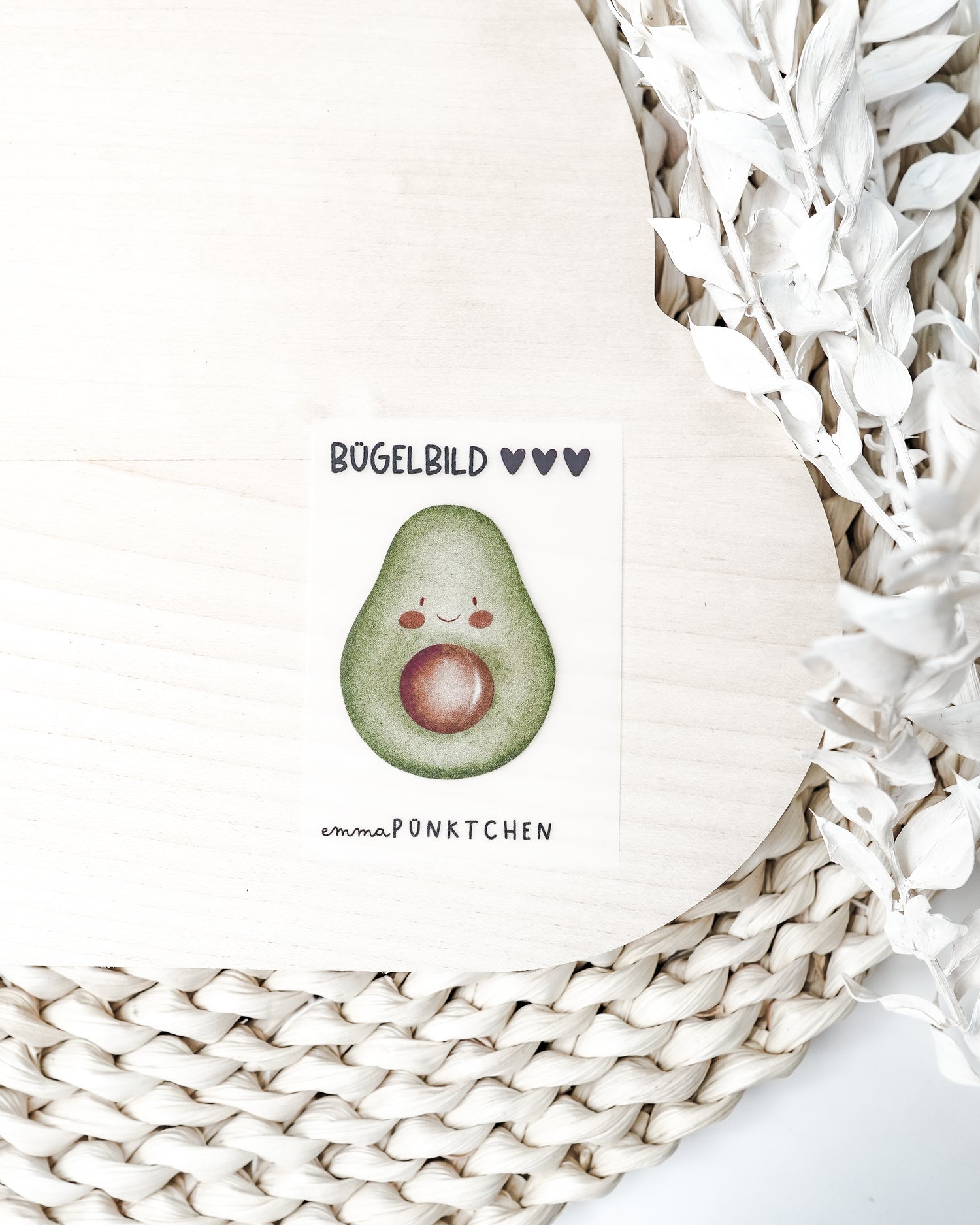 emmapünktchen ® Bügelbild randlos mini Avocado
