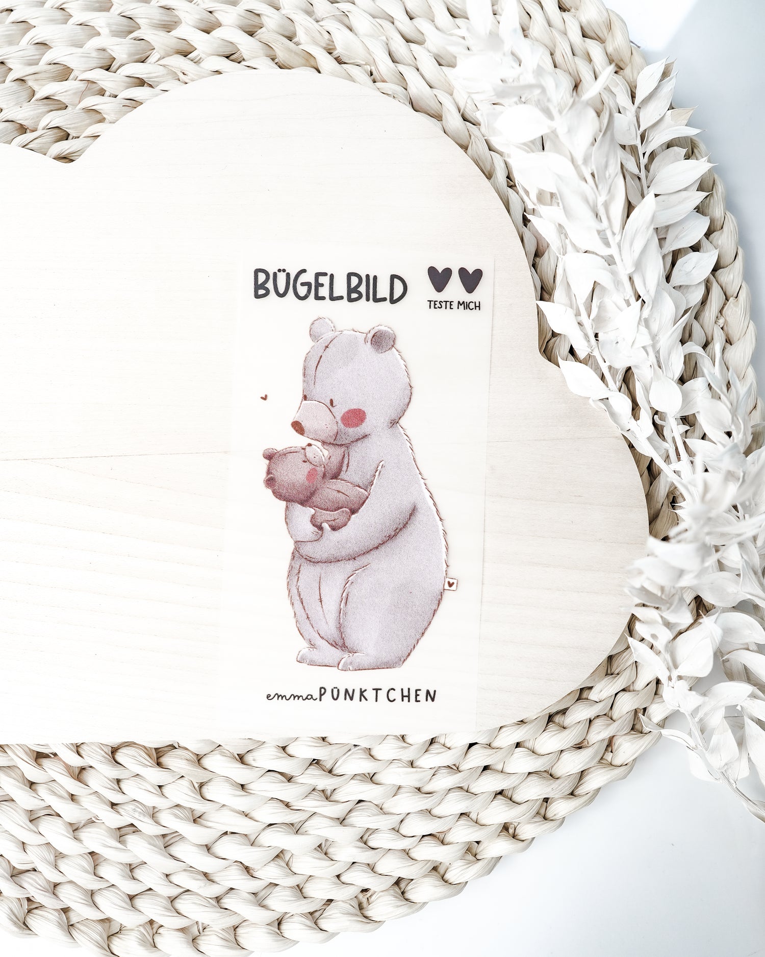 emmapünktchen ® Bügelbild randlos Mama Bär