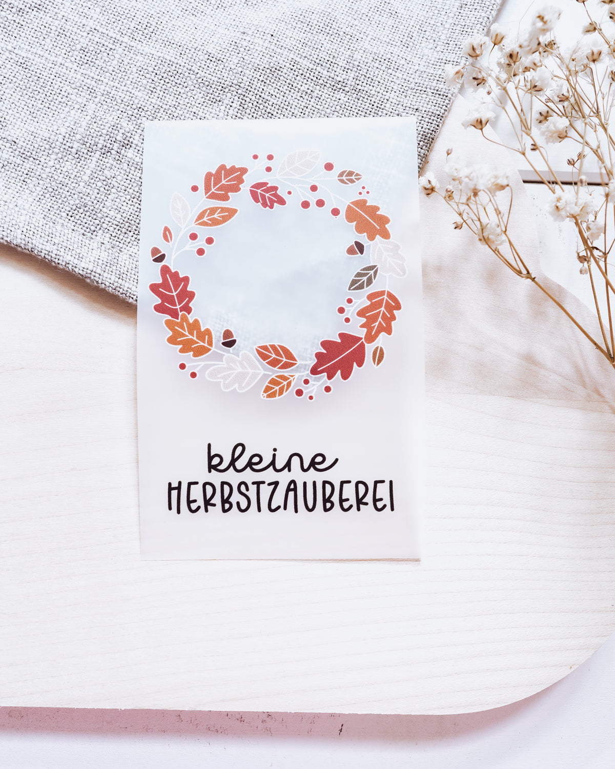 emmapünktchen ® Bügelbild randlos Herbstkranz