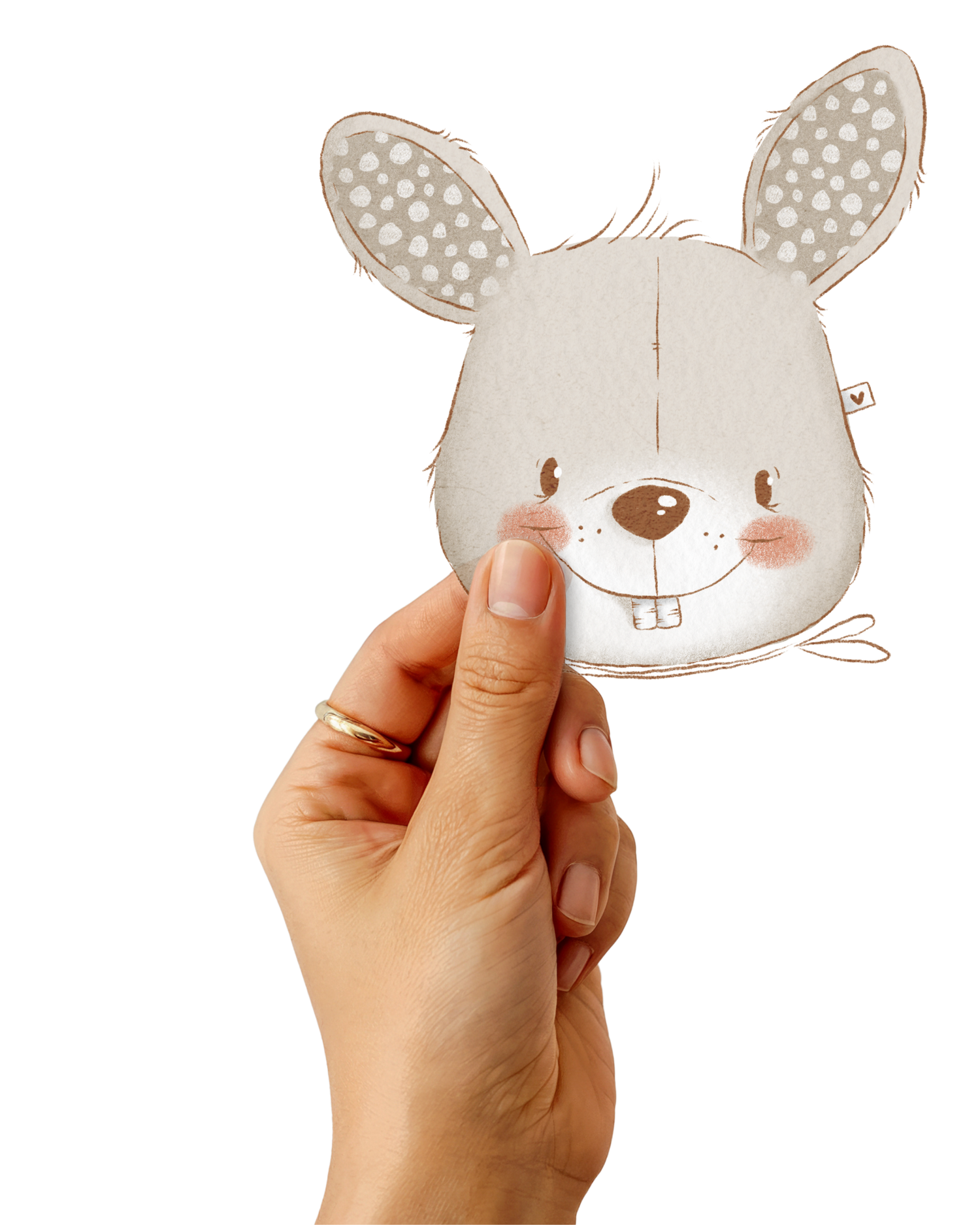 emmapünktchen ® - Fensterbild / Spiegelbild Kleiner Hase