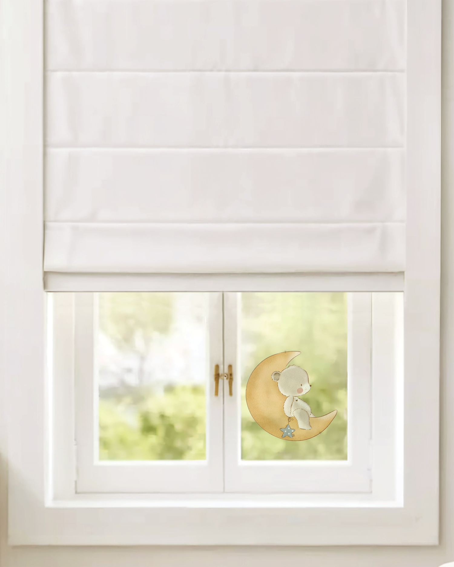 emmapünktchen ® - Fensterbild / Spiegelbild Gute Nacht Mond