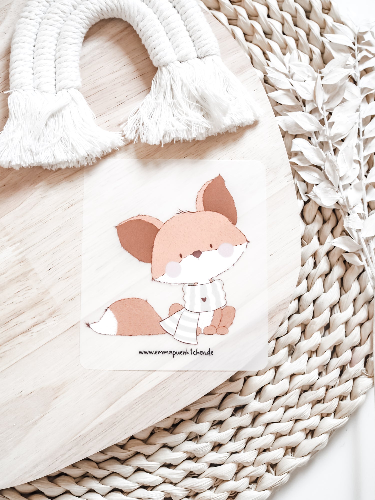 emmapünktchen ® Bügelbild randlos Füchschen Pinsel