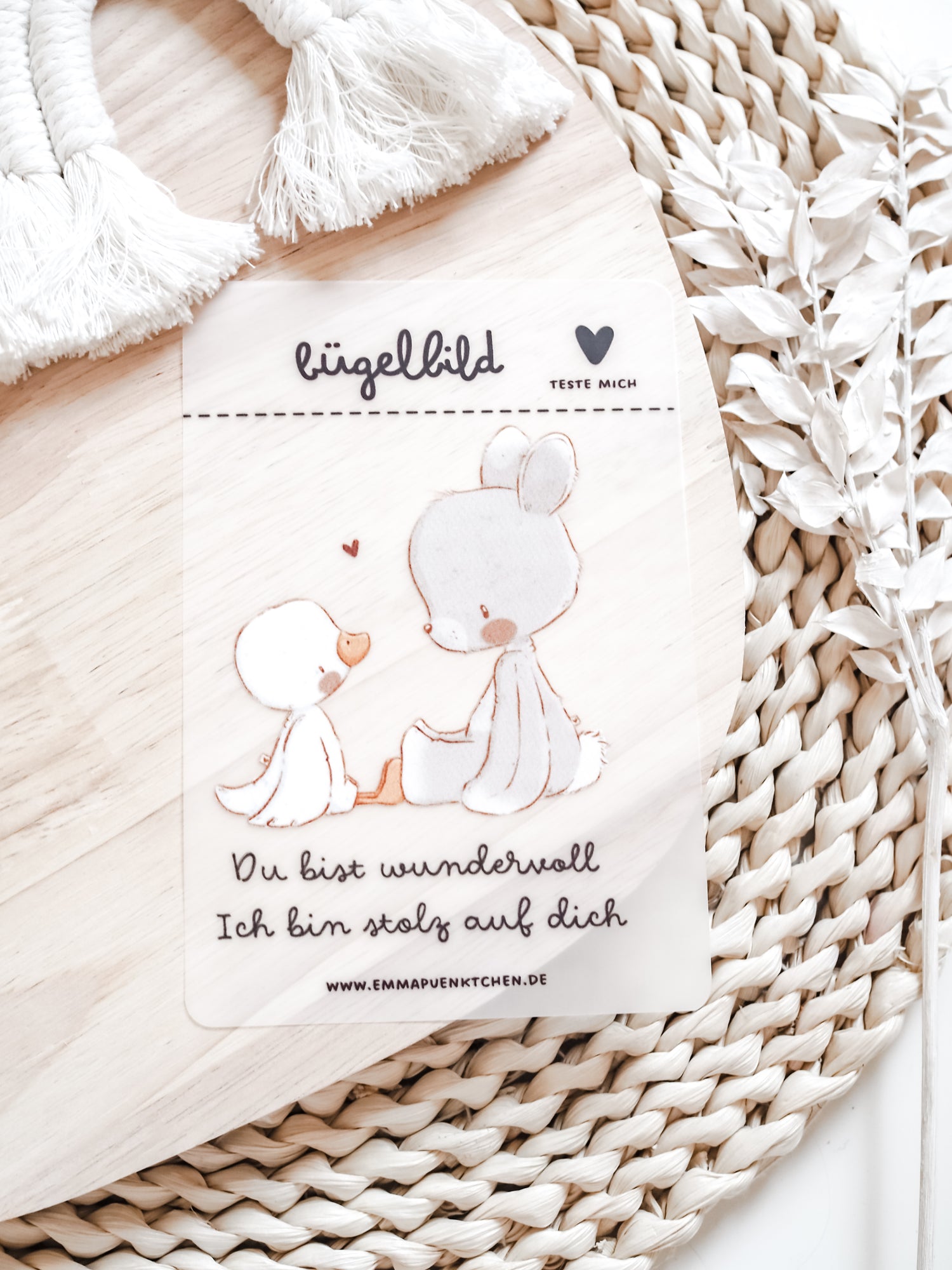 emmapünktchen ® Bügelbild randlos Wundervoll A6