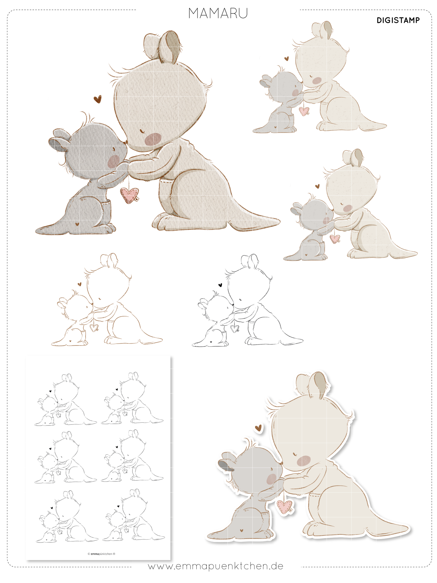 emmapünktchen ® DigiStamp - Mamaru