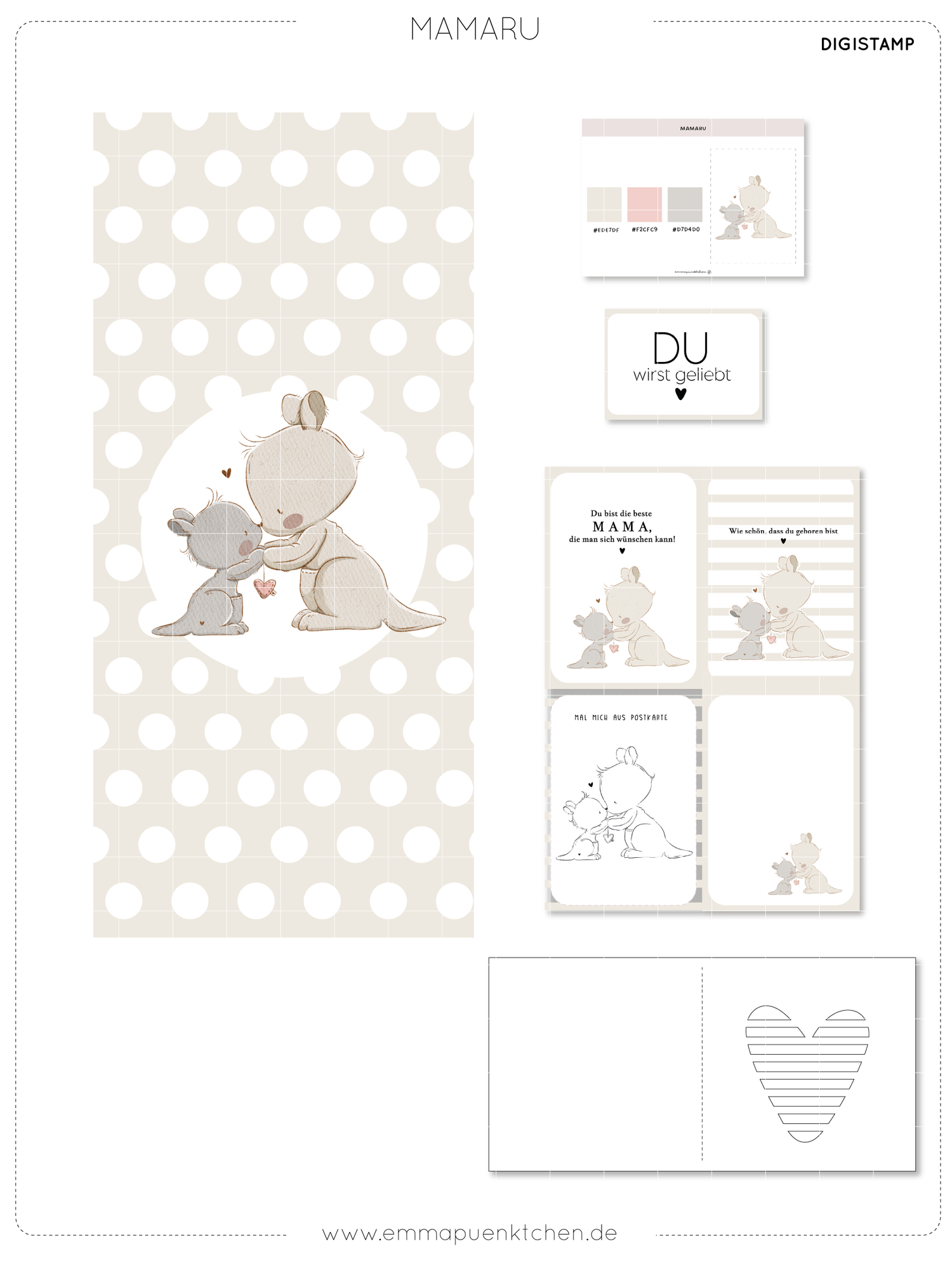 emmapünktchen ® DigiStamp - Mamaru