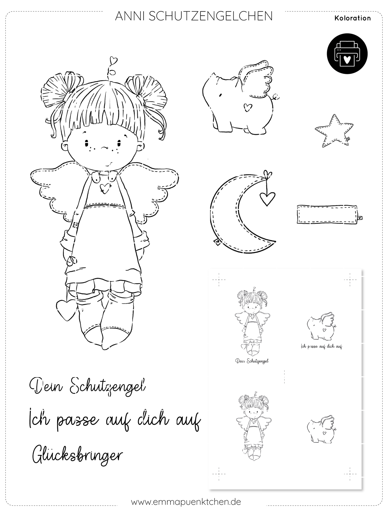 emmapünktchen ® DigiStamp - Anni Guardian Angel