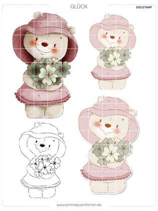 emmapünktchen ® - DigiStamp Bärchen Glück