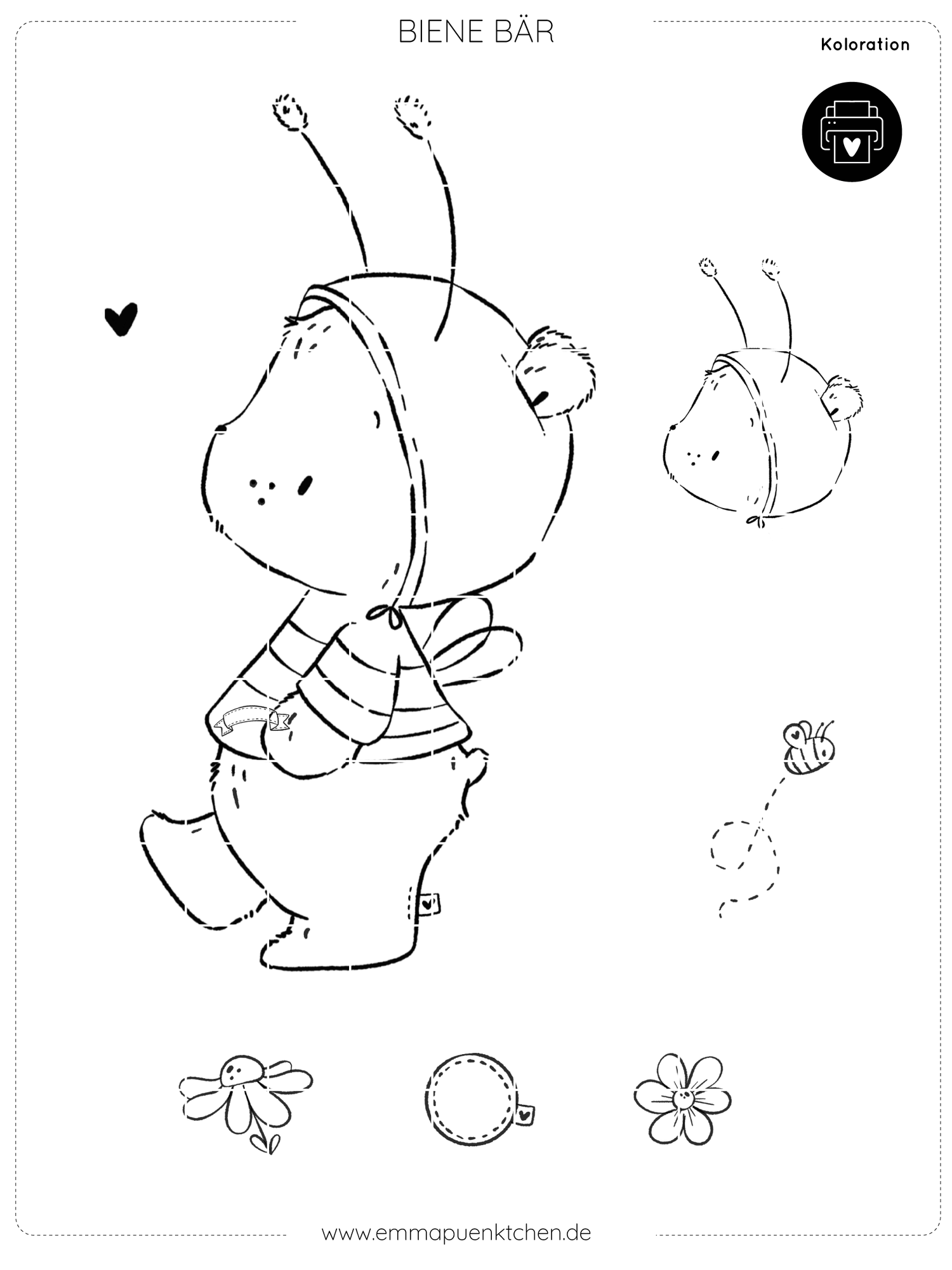 emmapünktchen ® DigiStamp - Bee Bear