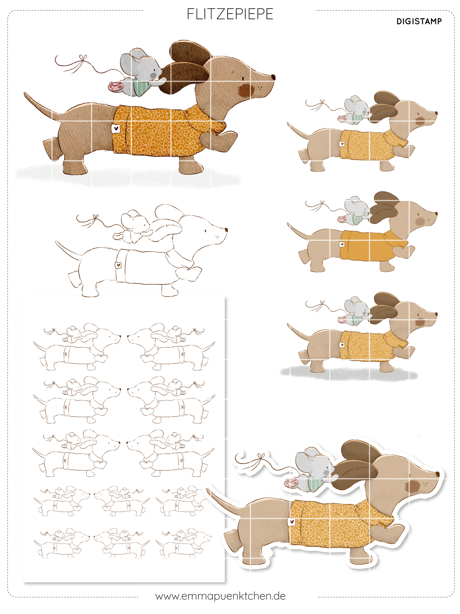 emmapünktchen ® - DigiStamp Flitzepiepe