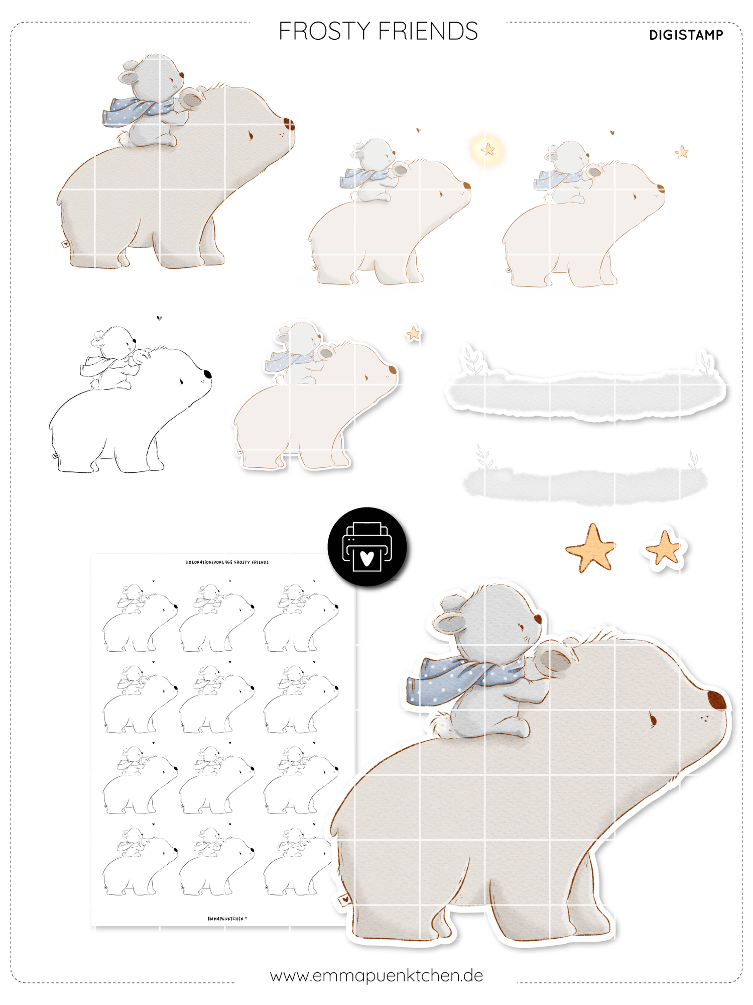 emmapünktchen ® - DigiStamp Frosty Friends