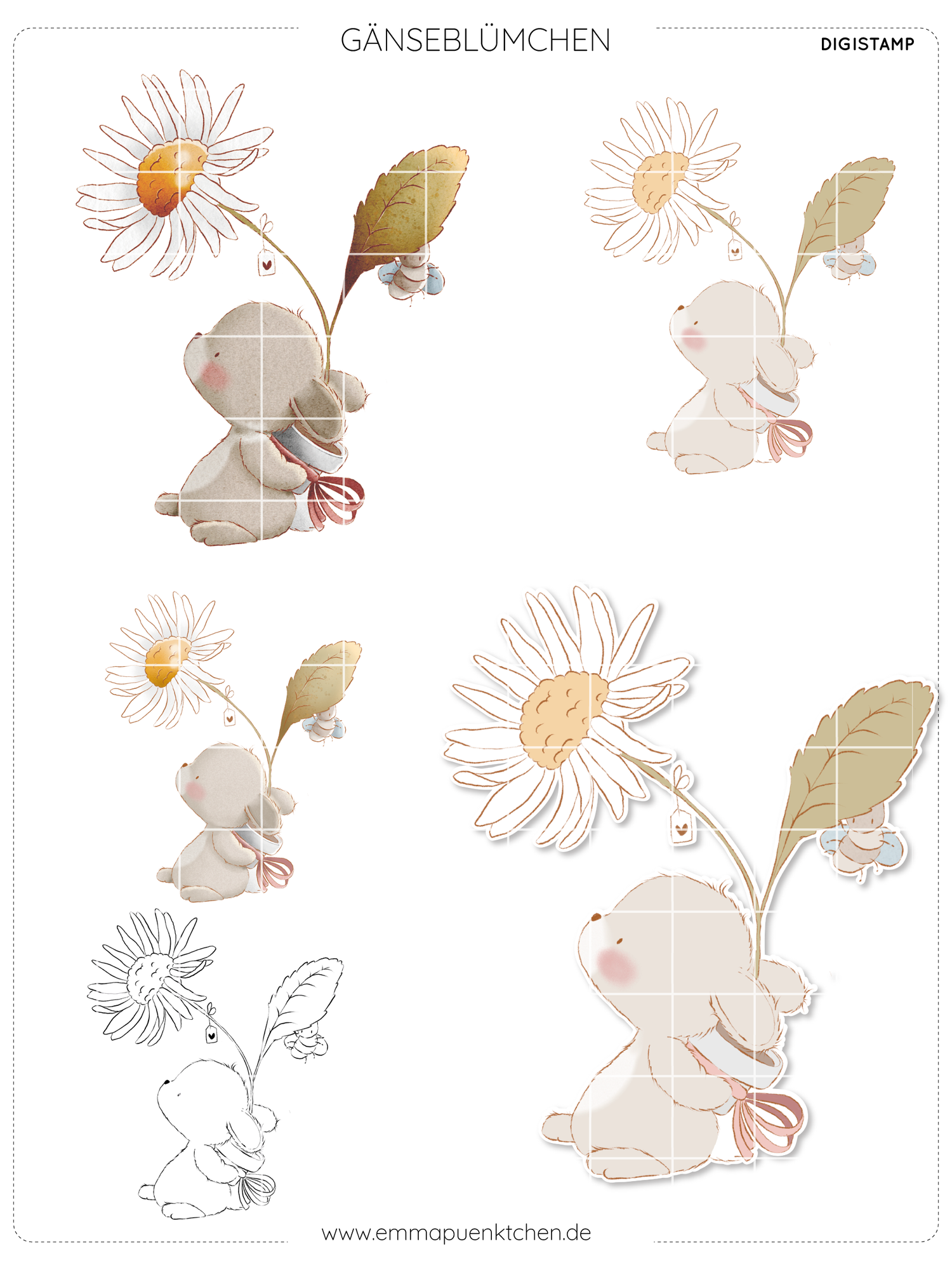 emmapünktchen ® - DigiStamp Gänseblümchen