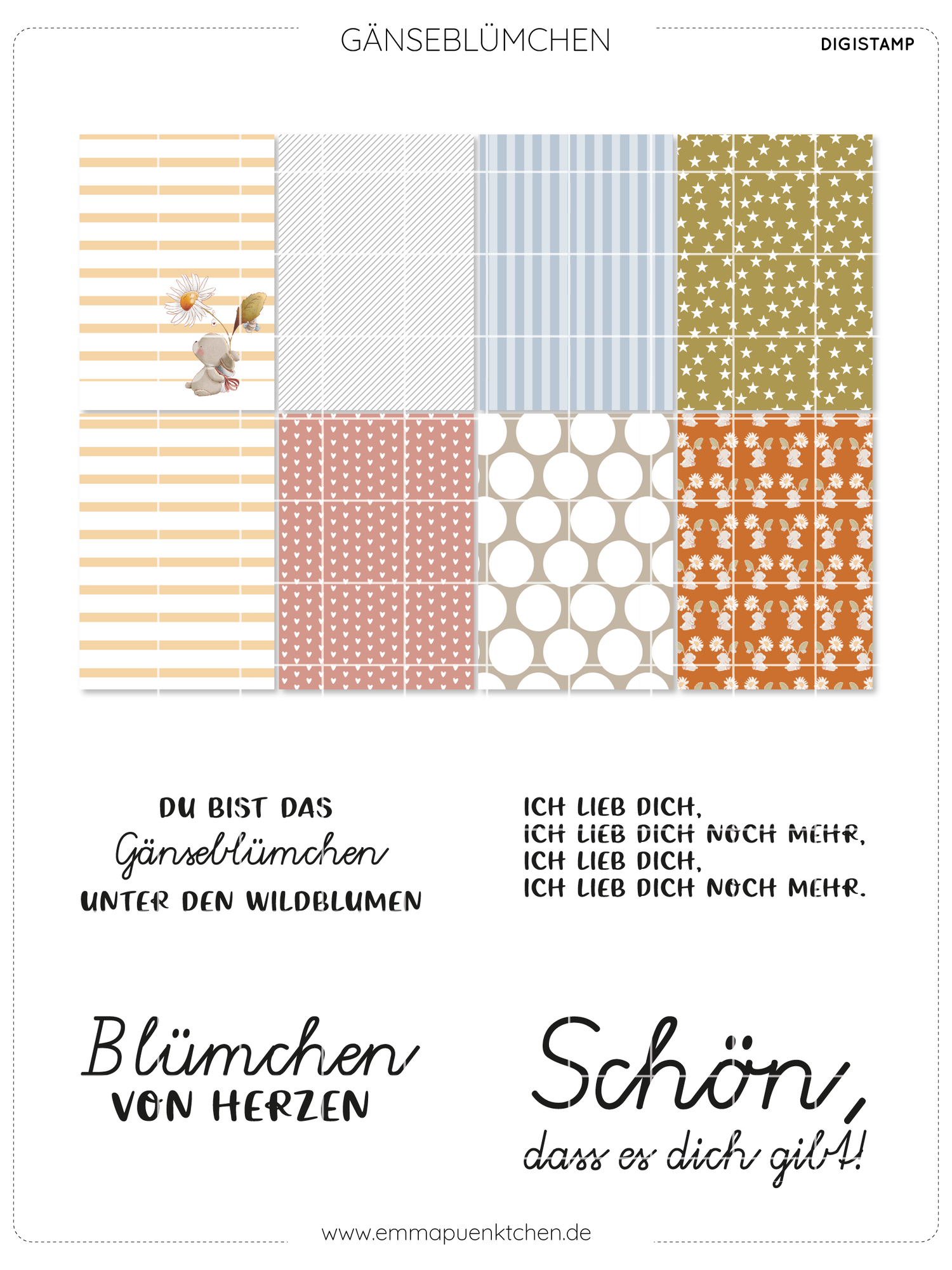 emmapünktchen ® - DigiStamp Gänseblümchen
