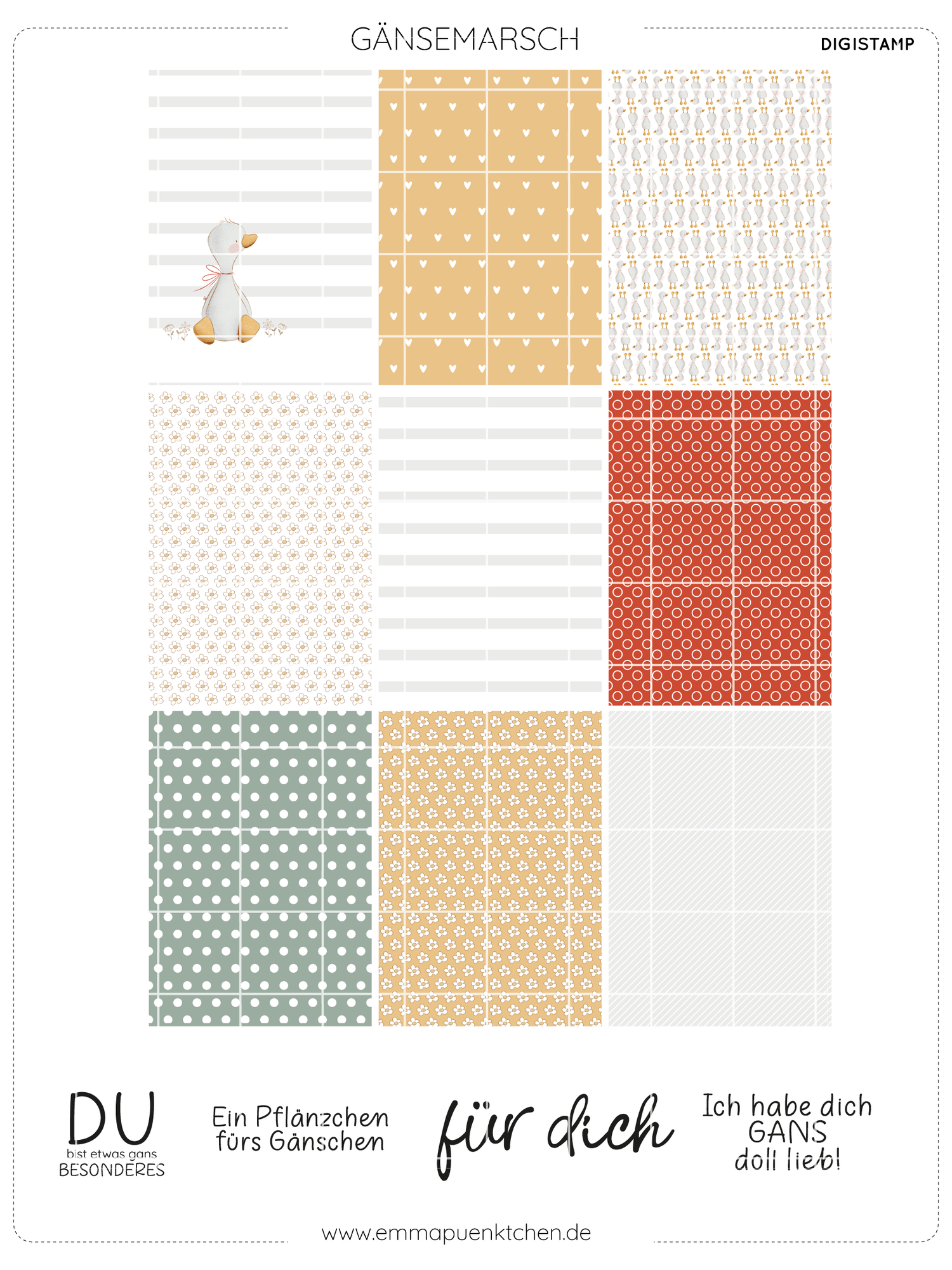 emmapünktchen ® - DigiStamp Gänsemarsch