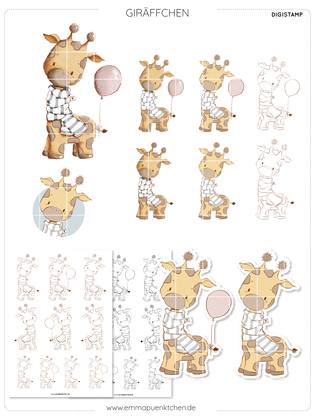 emmapünktchen ® - DigiStamp Giräffchen
