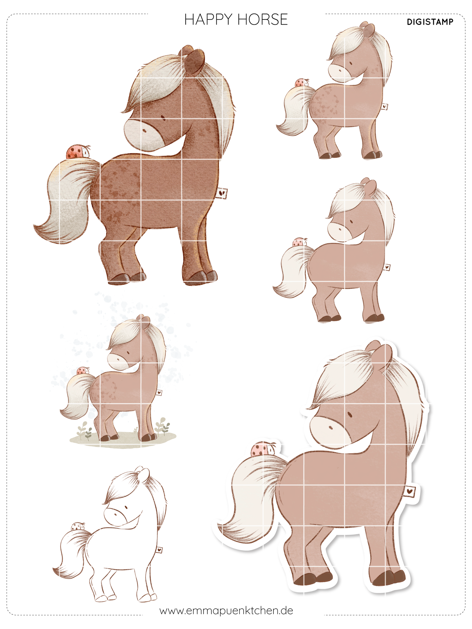 emmapünktchen ® - DigiStamp Happy Horse