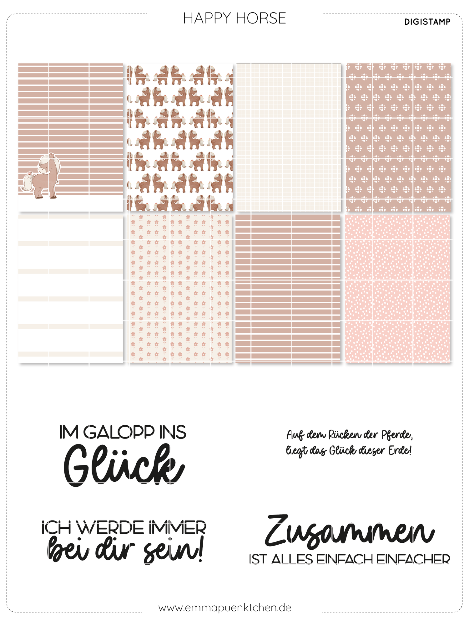 emmapünktchen ® - DigiStamp Happy Horse