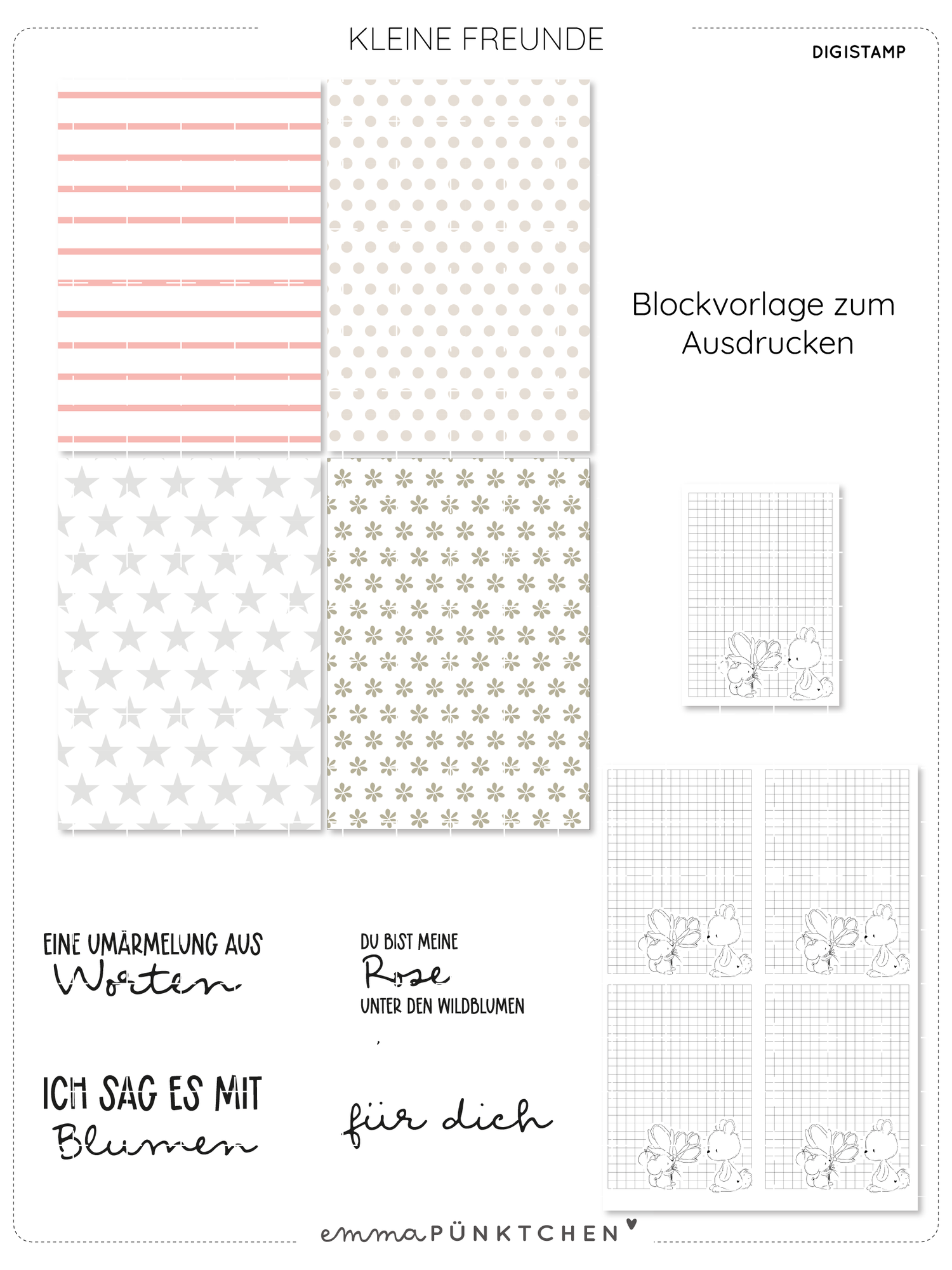 emmapünktchen ® - DigiStamp Kleine Freunde
