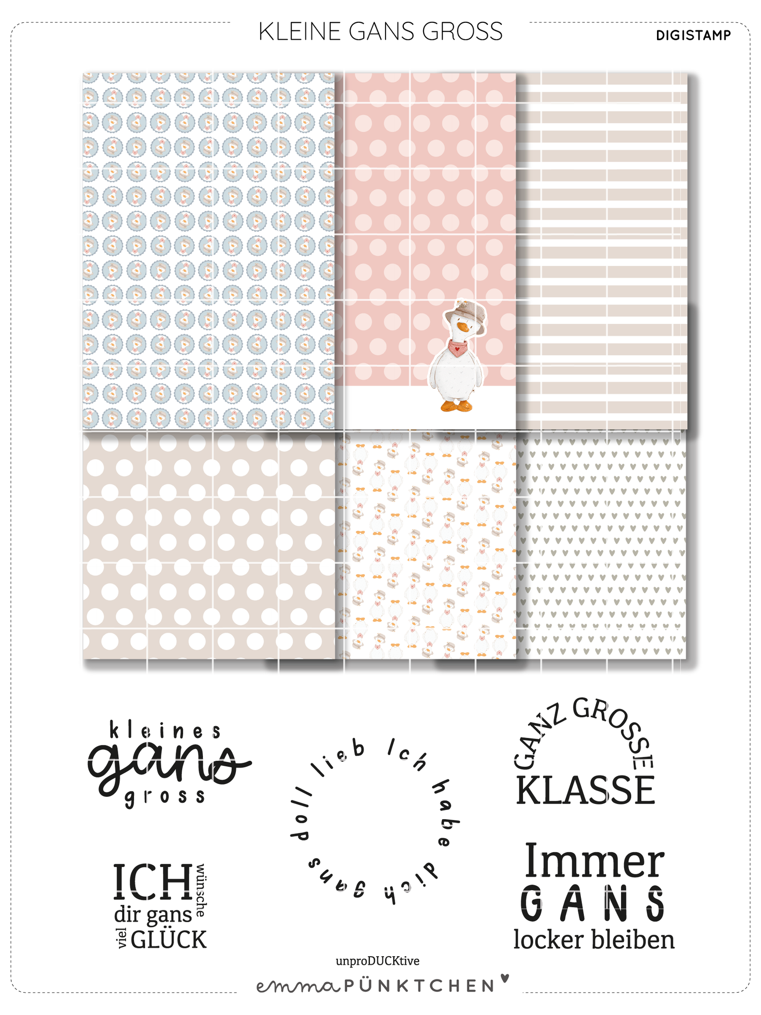 emmapünktchen ® - DigiStamp Kleine Gans groß