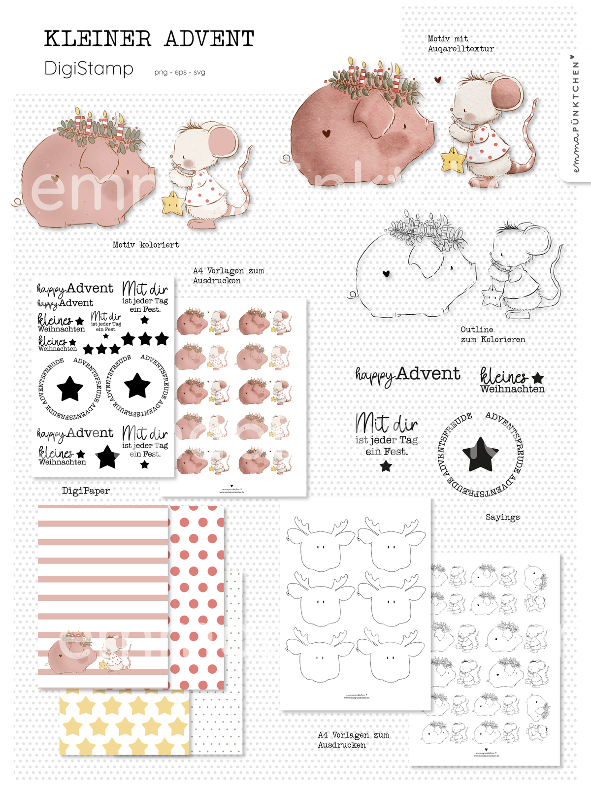 emmapünktchen ® - DigiStamp Kleiner Advent