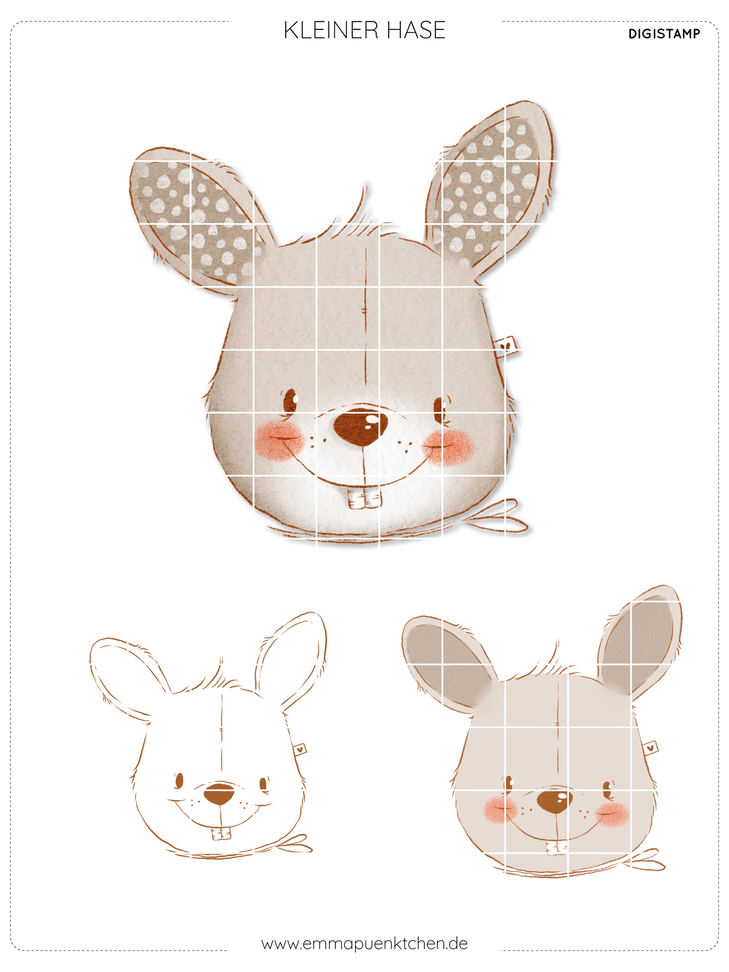 emmapünktchen ®  - Bastelvorlage Kleiner Hase