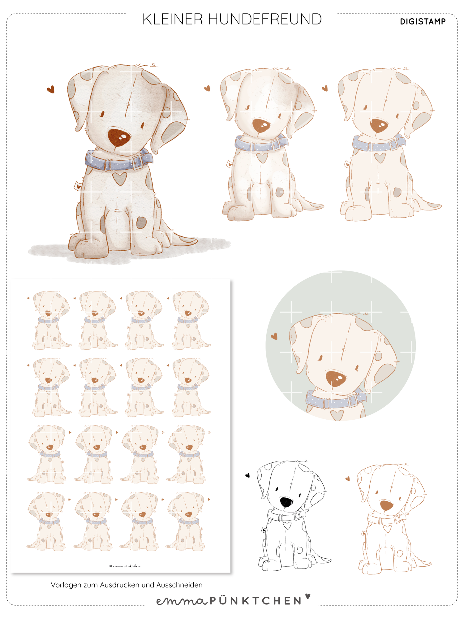 emmapünktchen ® - DigiStamp Kleiner Hundefreund