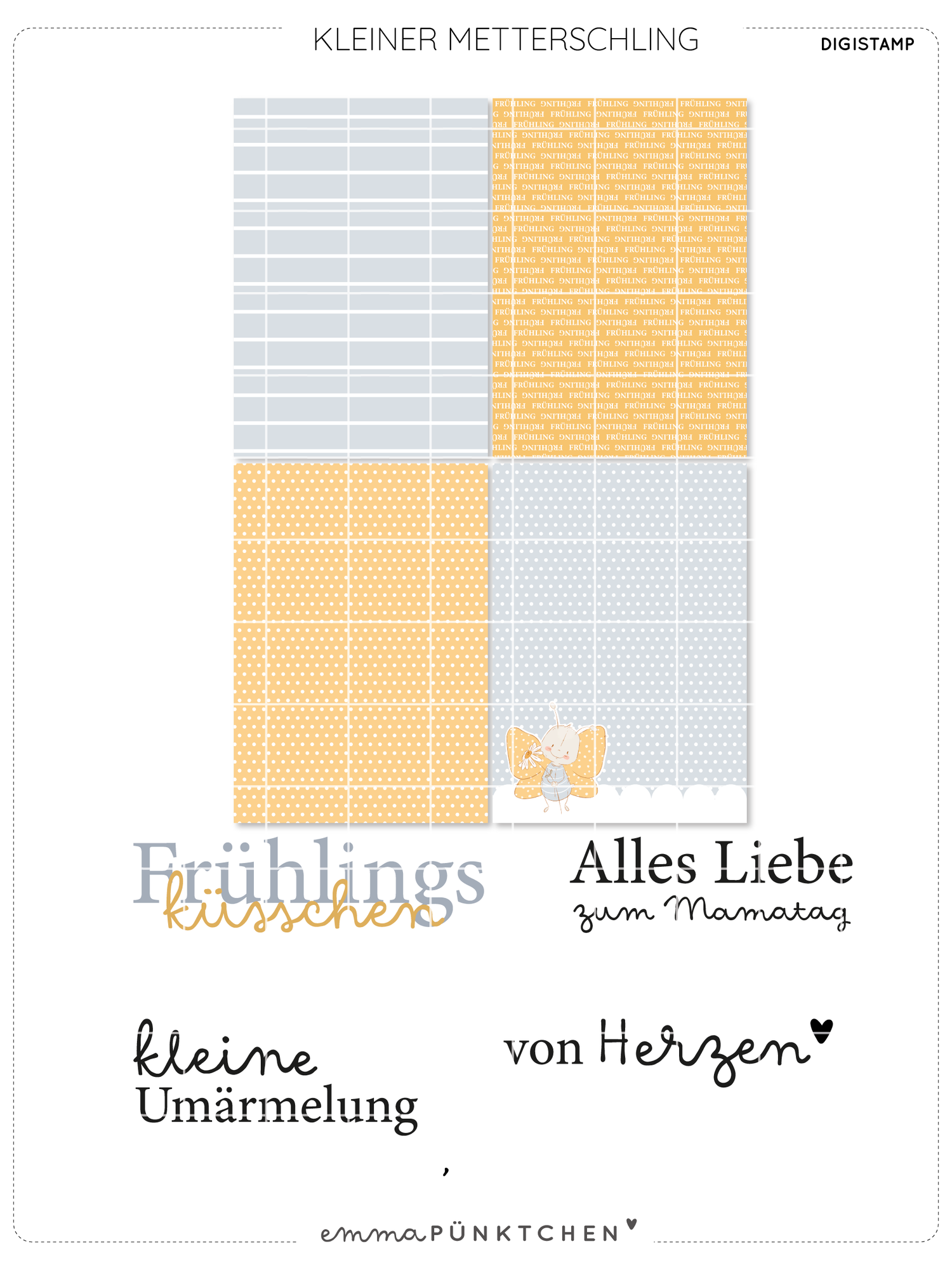 emmapünktchen ® - DigiStamp Kleiner Metterschling
