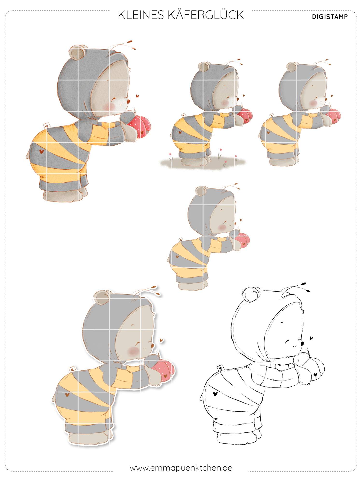emmapünktchen ® - DigiStamp Kleines Käferglück