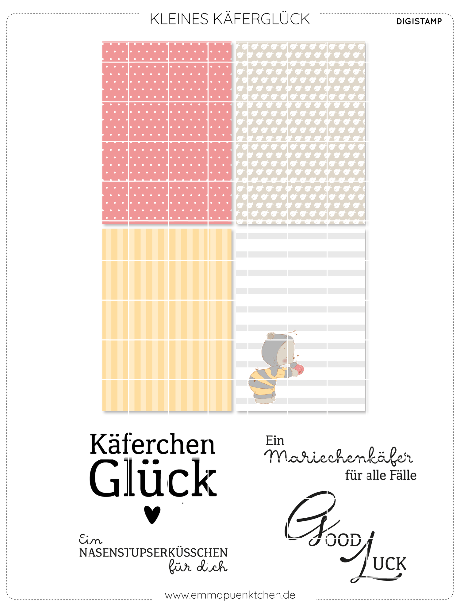 emmapünktchen ® - DigiStamp Kleines Käferglück