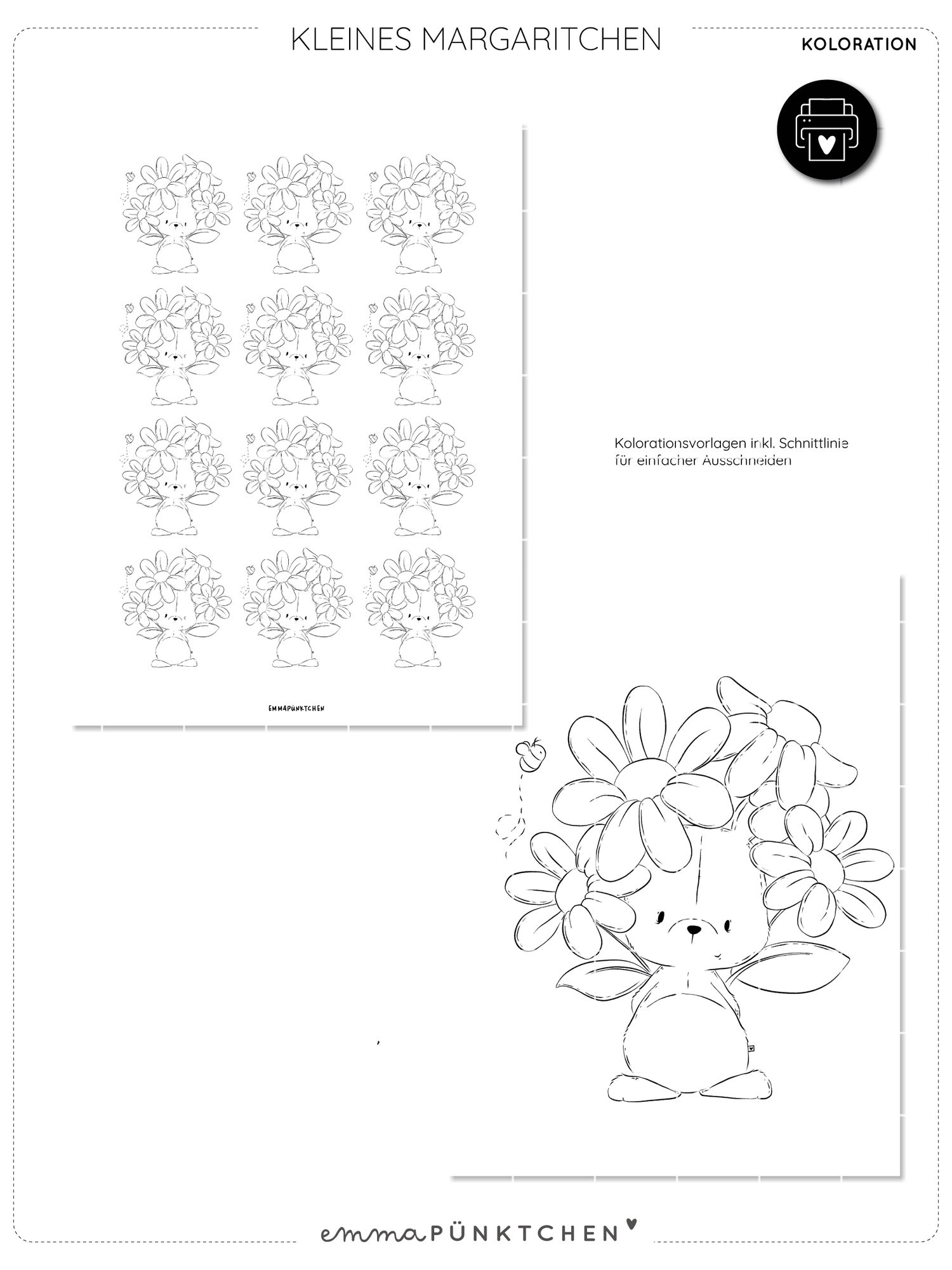 emmapünktchen ® - DigiStamp Kleines Margaritchen