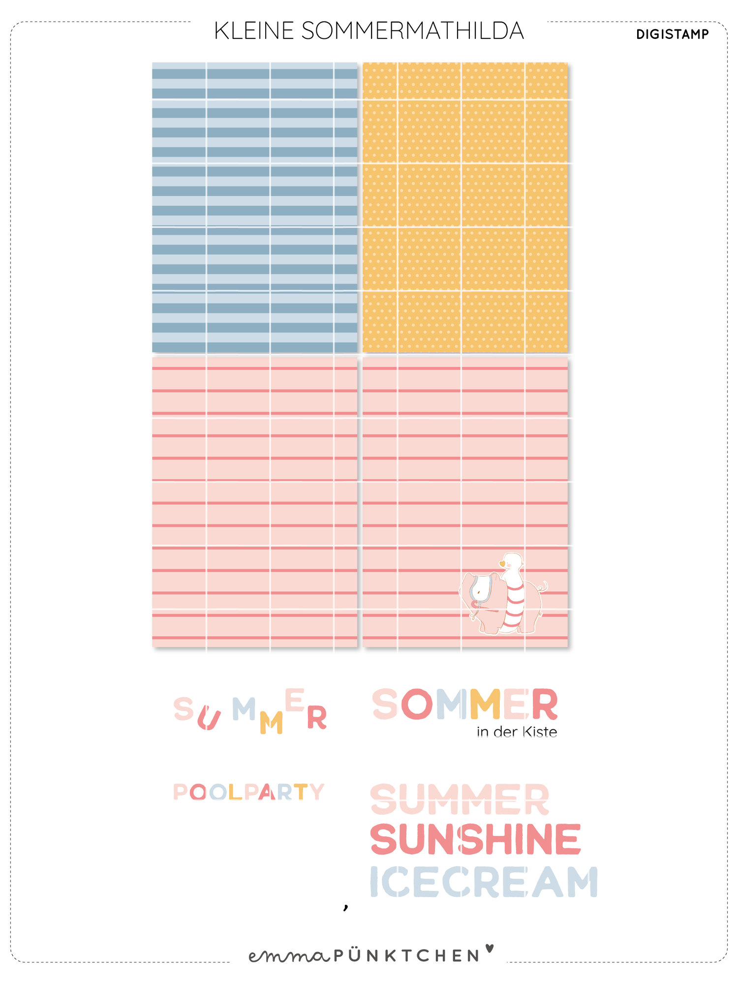 emmapünktchen ® -  DigiStamp Kleine Sommermathilda