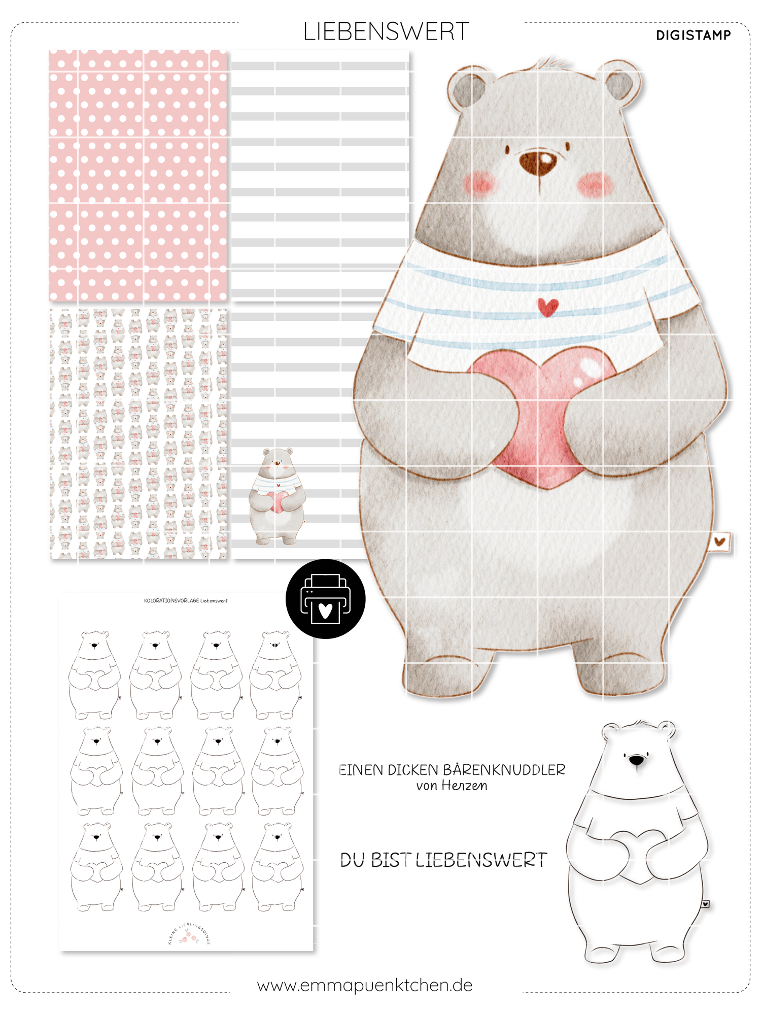 emmapünktchen ® - DigiStamp Liebenswert