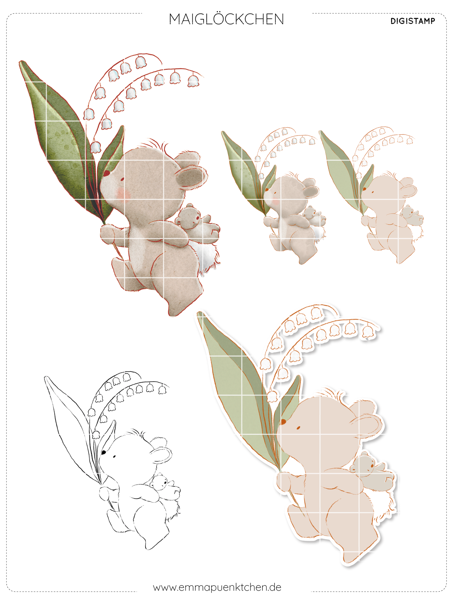 emmapünktchen ® - DigiStamp Maiglöckchen