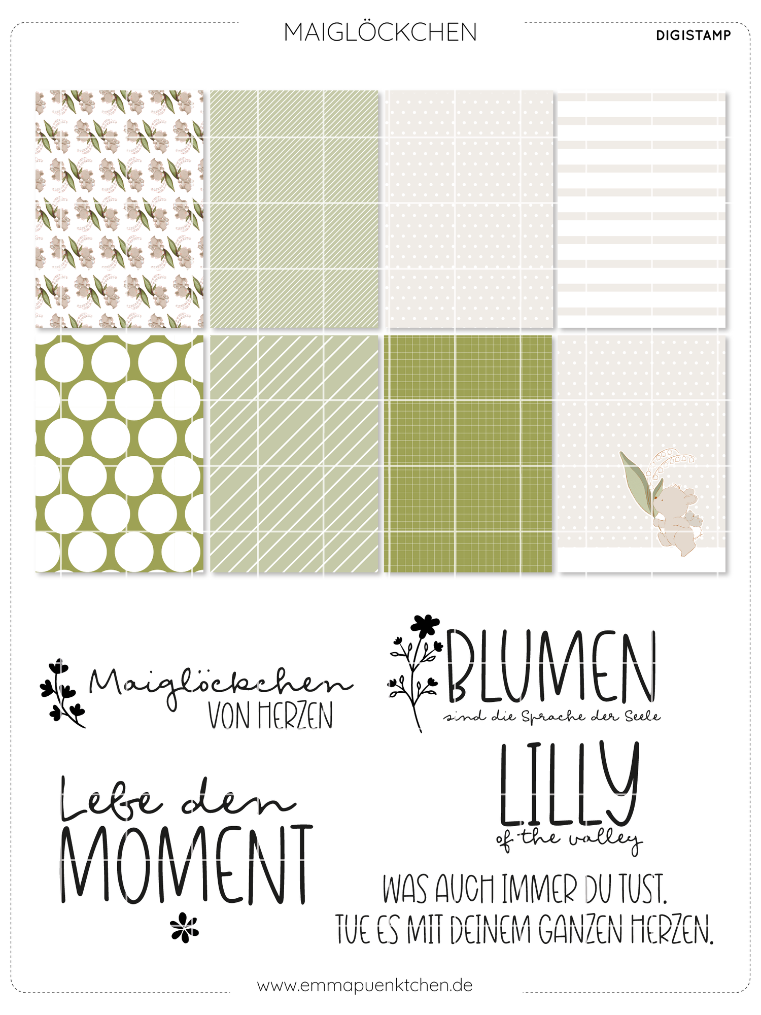 emmapünktchen ® - DigiStamp Maiglöckchen