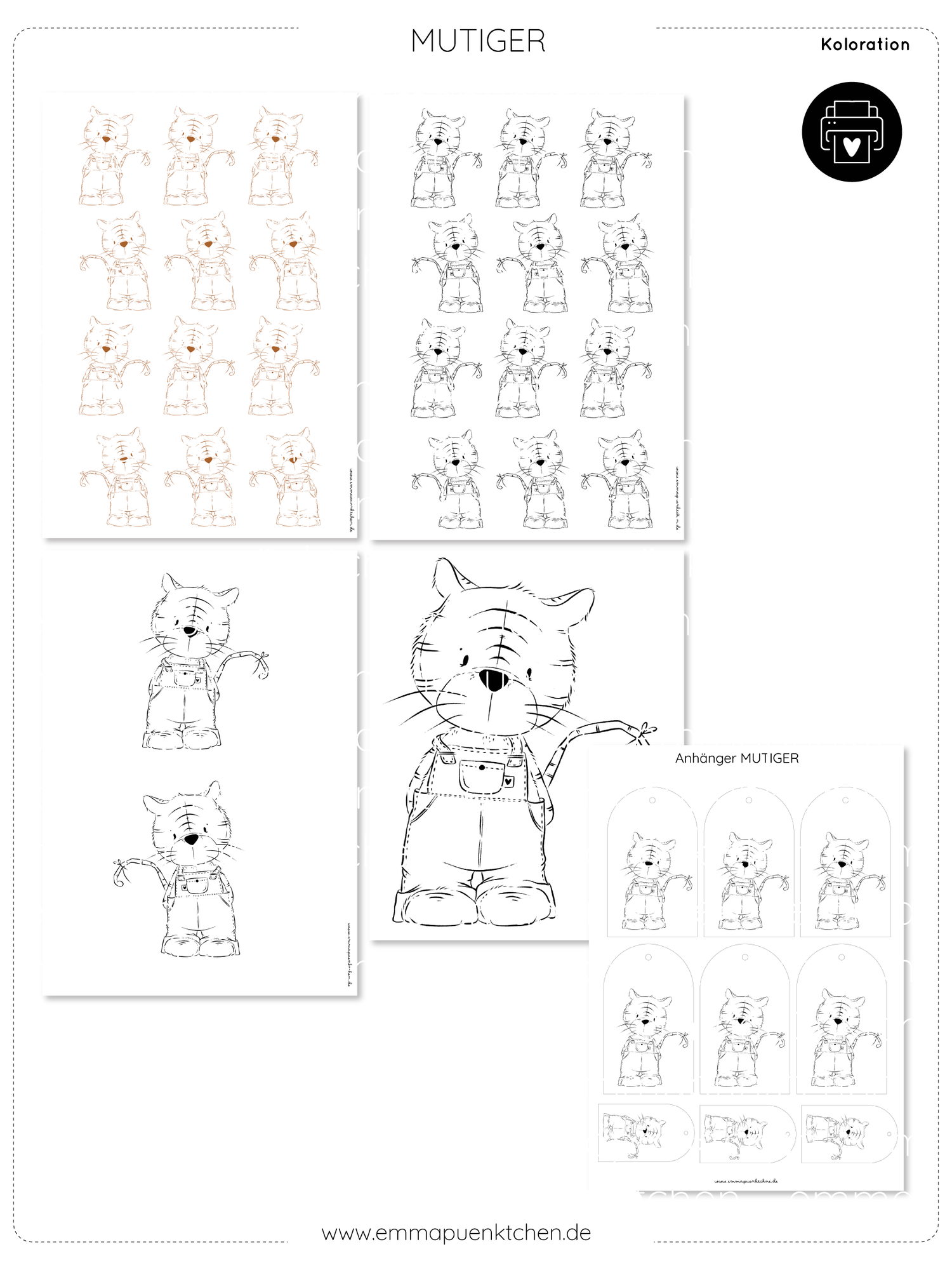 emmapünktchen ® - Kolorationsvorlage Mutiger